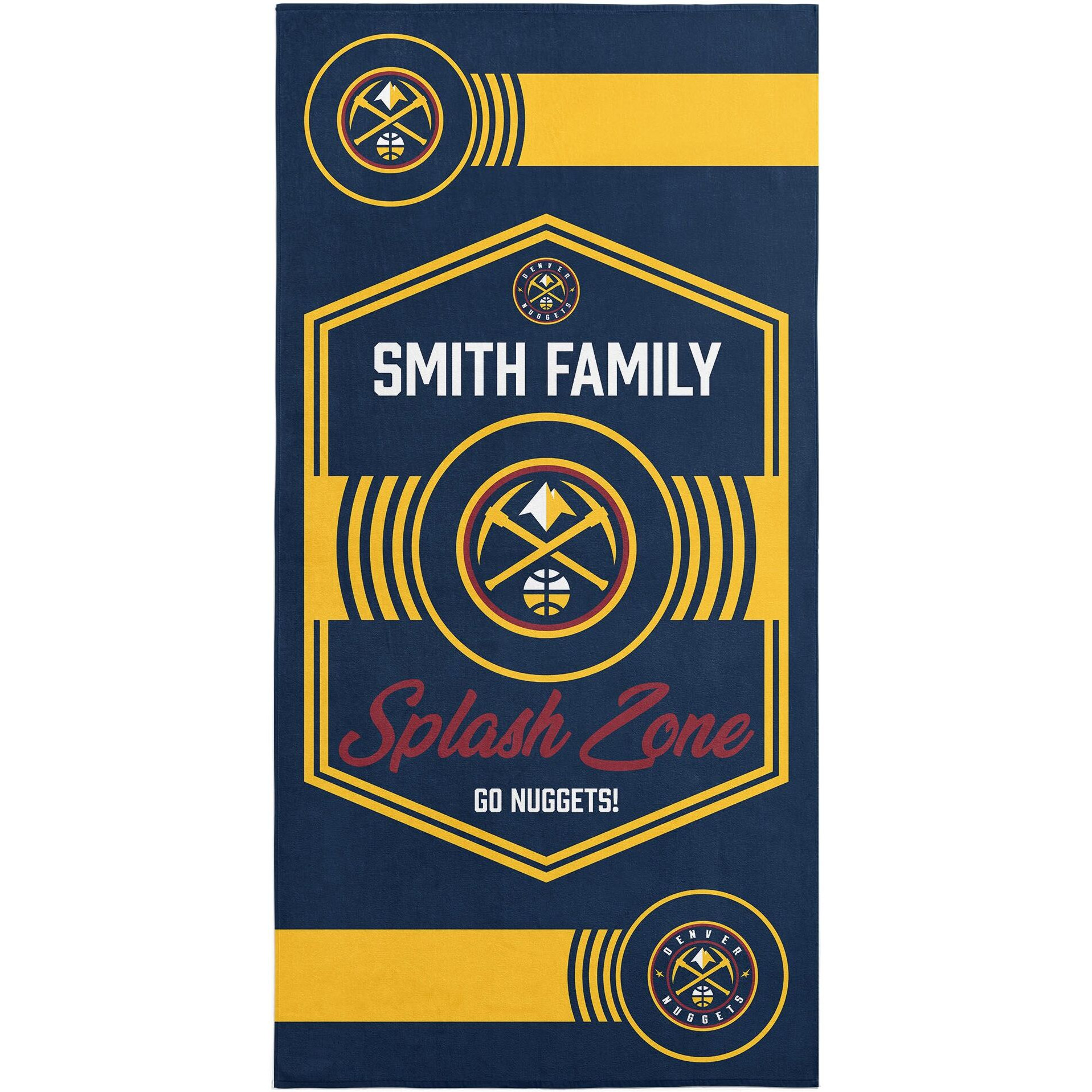 NBA Denver Nuggets Dominion Personalized Beach Towel 3060 Inches