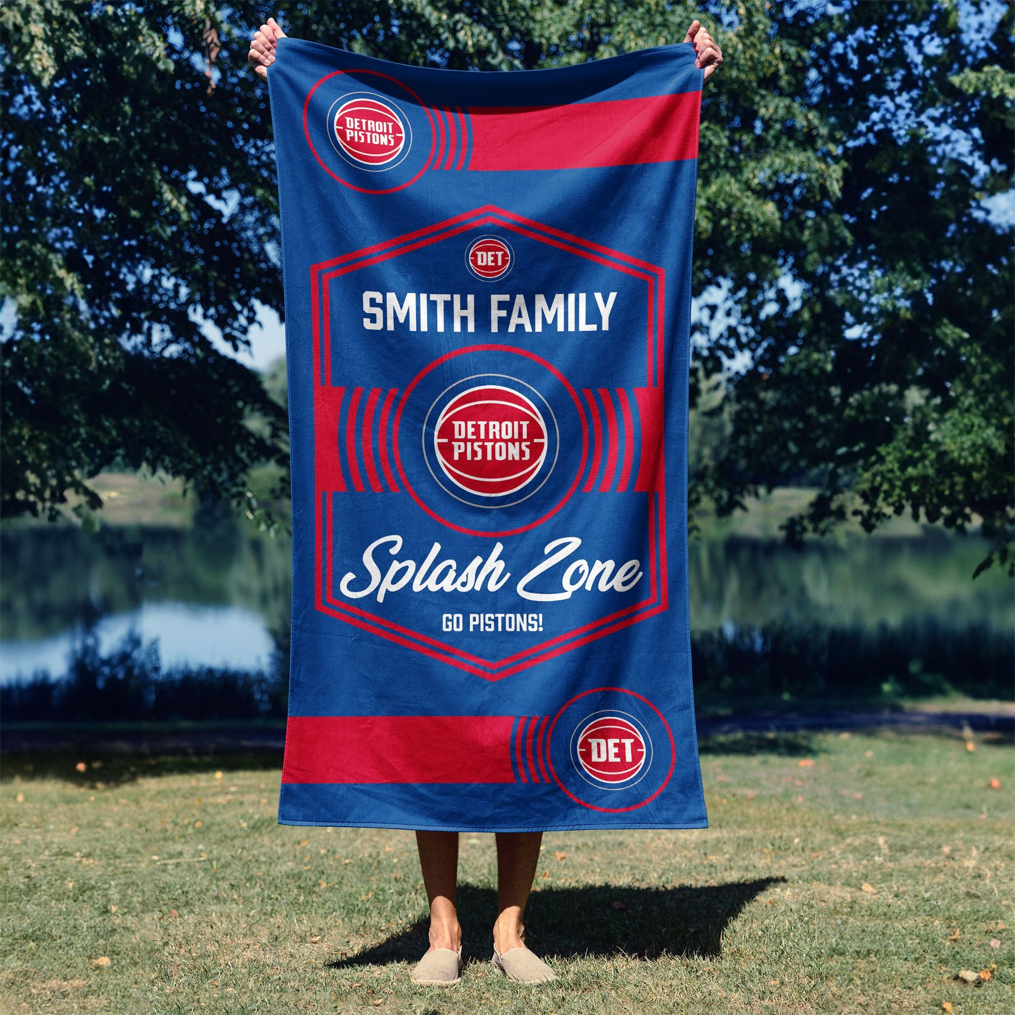 NBA Detroit Pistons Dominion Personalized Beach Towel 3060 Inches