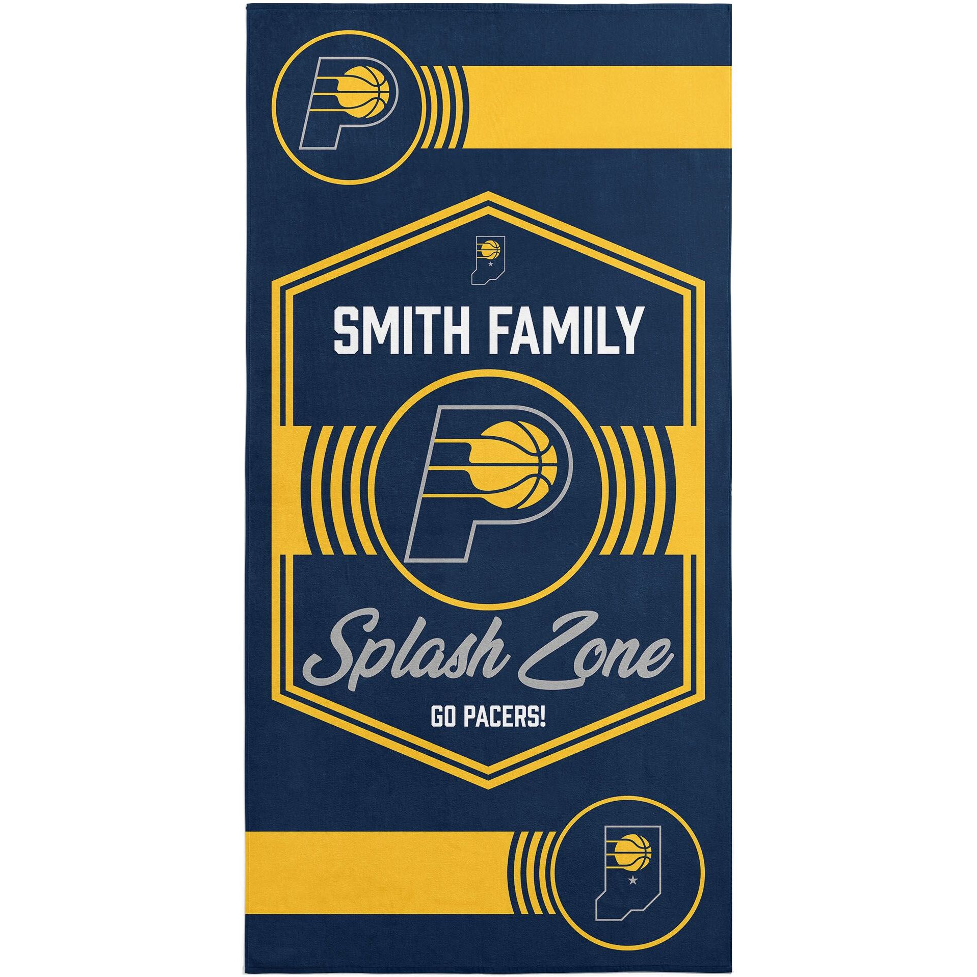 NBA Indiana Pacers Dominion Personalized Beach Towel 3060 Inches