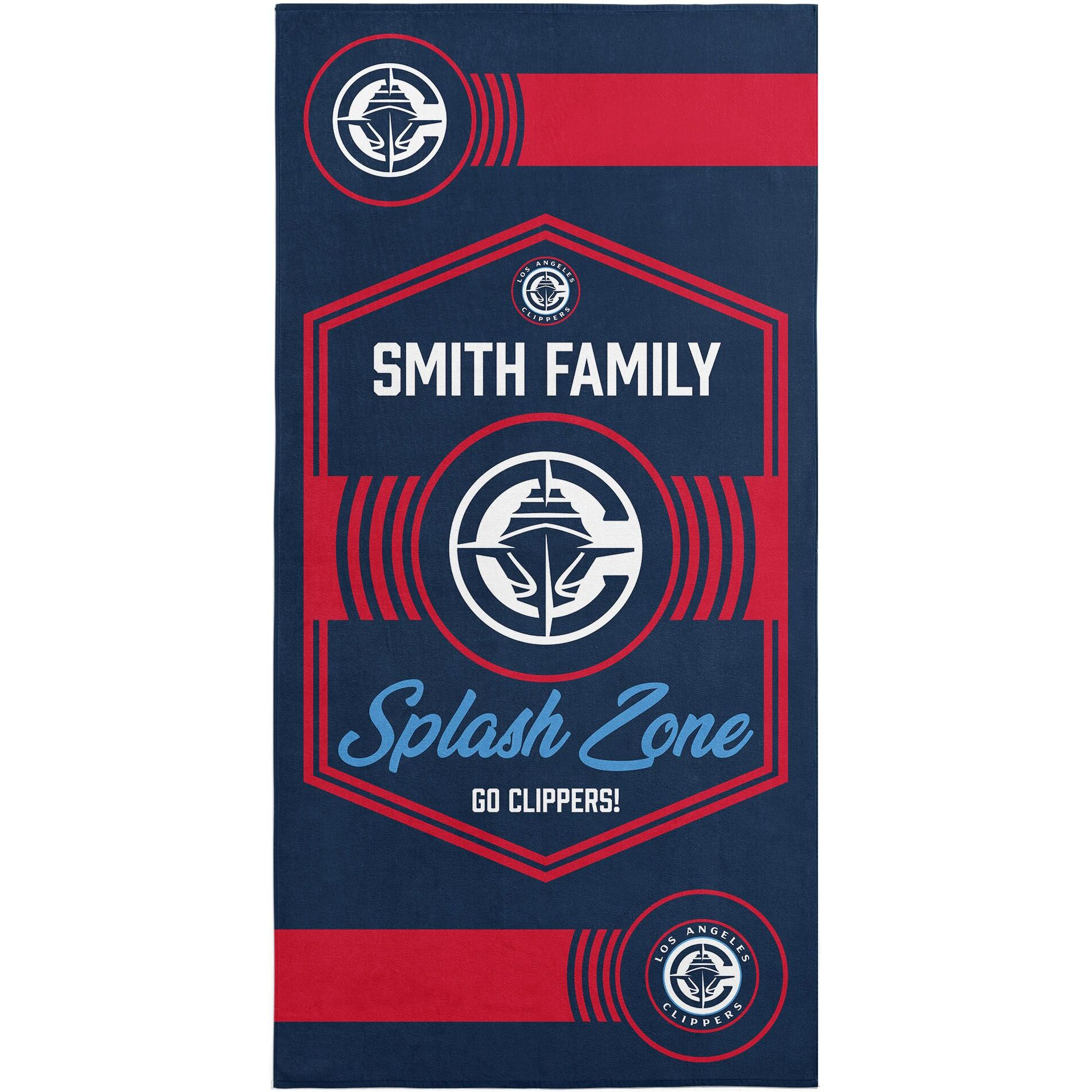 NBA Los Angeles Clippers Dominion Personalized Beach Towel 3060 Inches