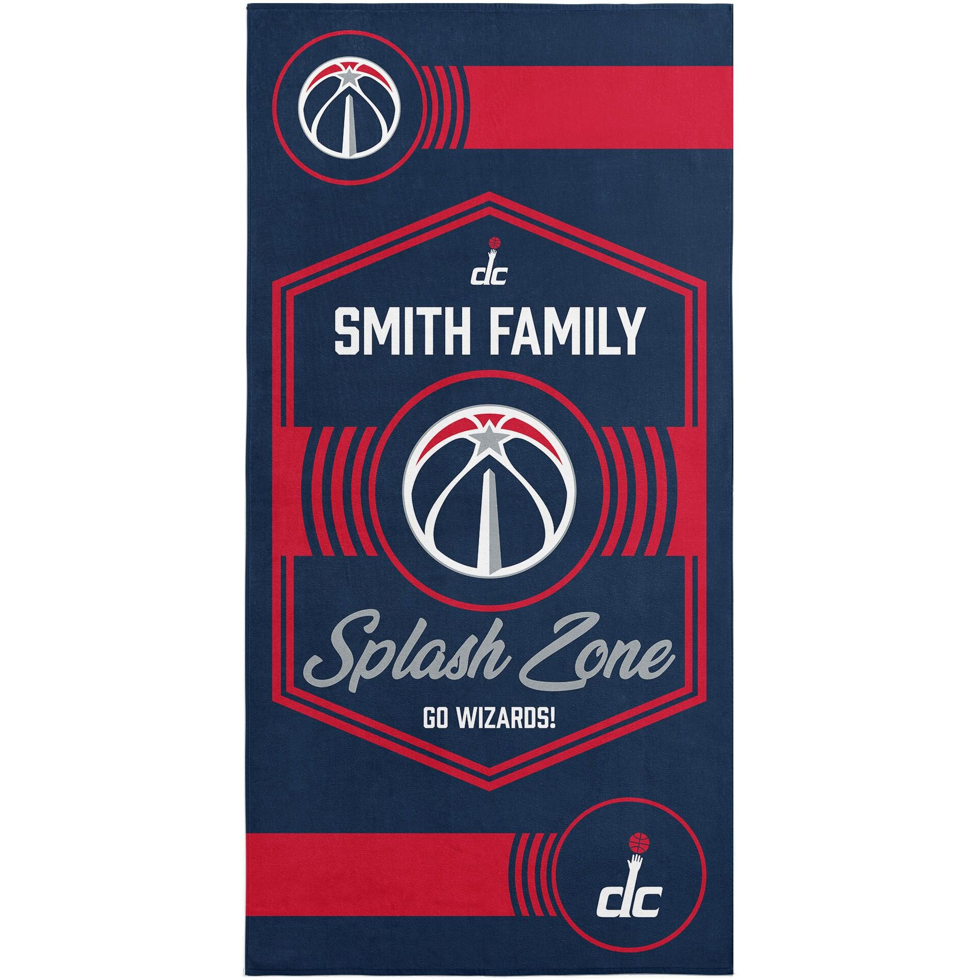 NBA Washington Wizards Dominion Personalized Beach Towel 3060 Inches