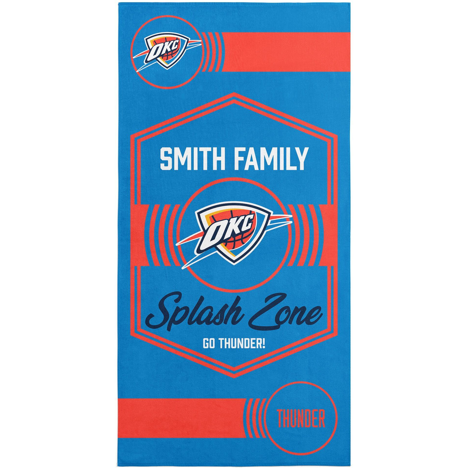 NBA Oklahoma City Thunder Dominion Personalized Beach Towel 3060 Inches