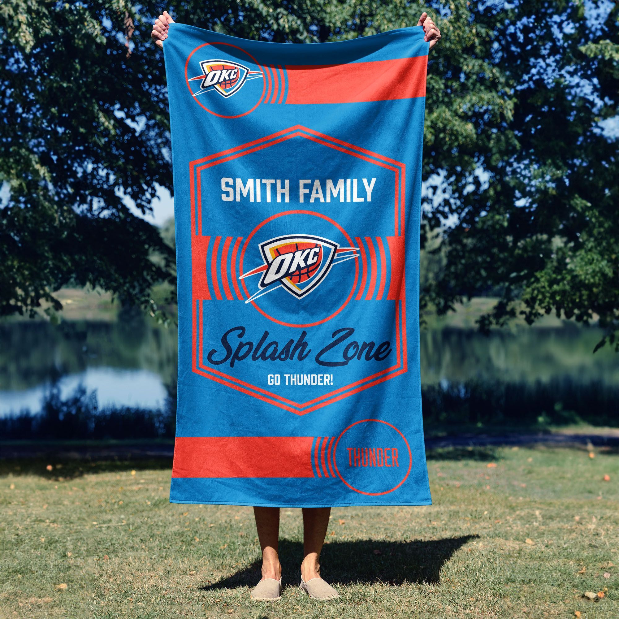 NBA Oklahoma City Thunder Dominion Personalized Beach Towel 3060 Inches