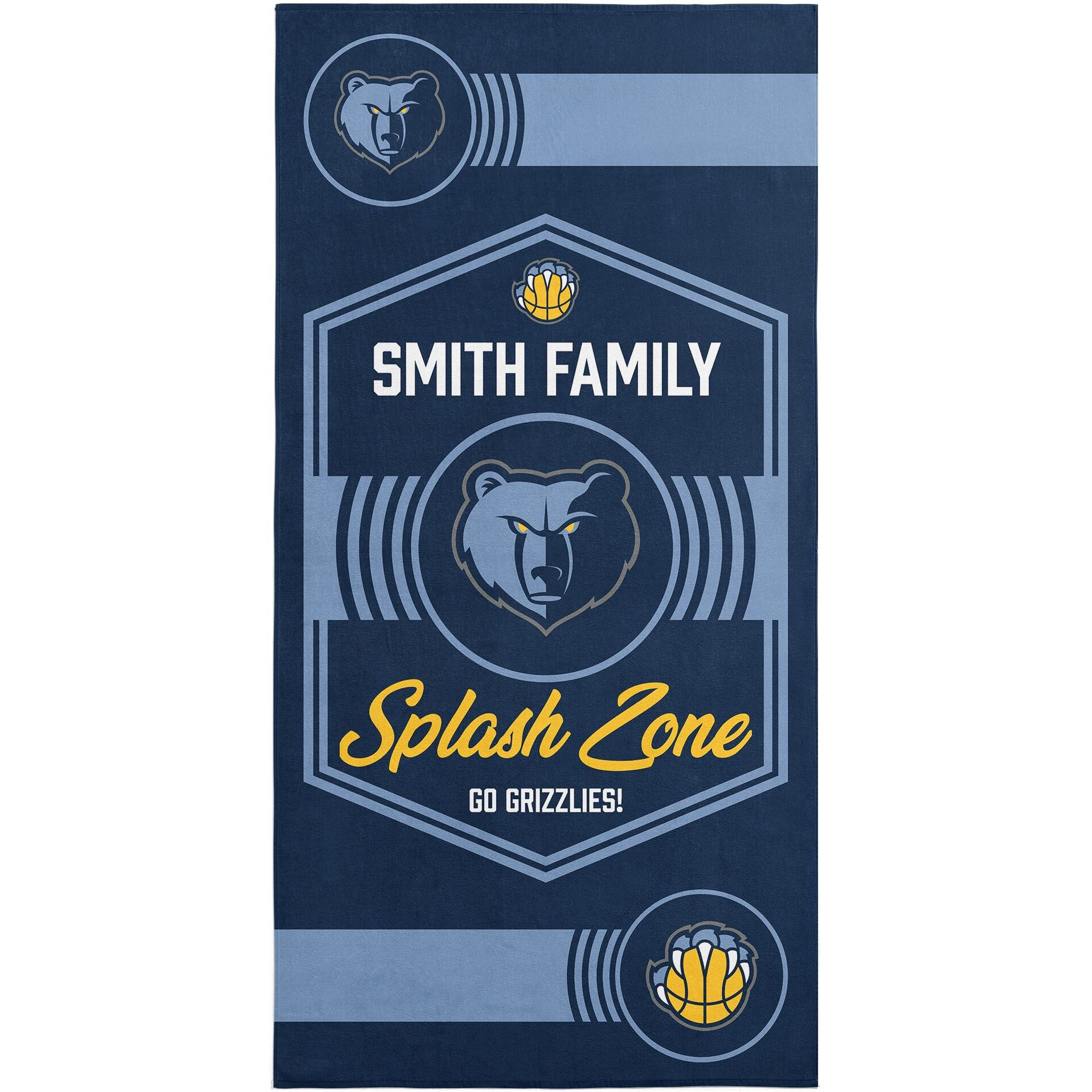 NBA Memphis Grizzlies Dominion Personalized Beach Towel 3060 Inches