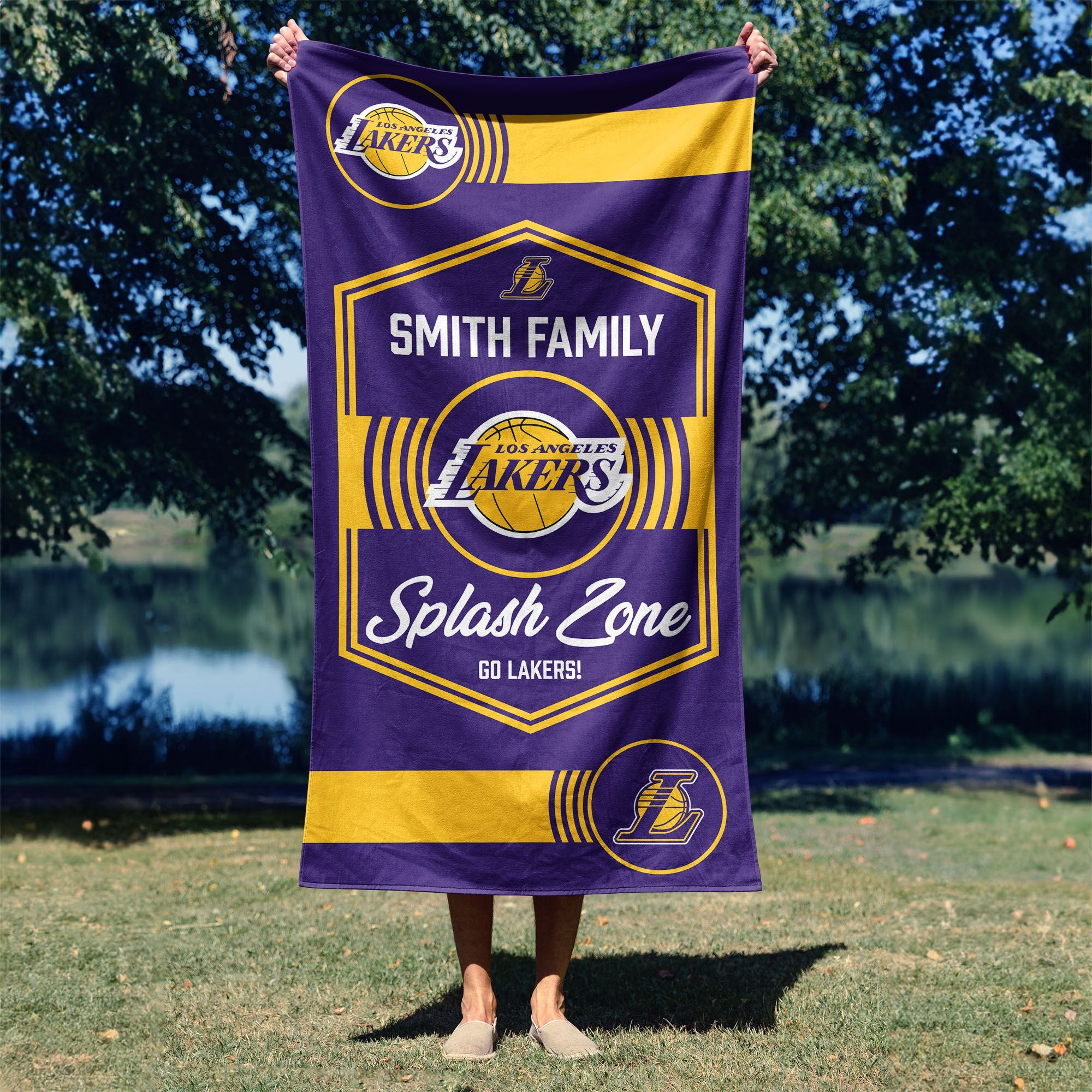NBA Los Angeles Lakers Dominion Personalized Beach Towel 3060 Inches