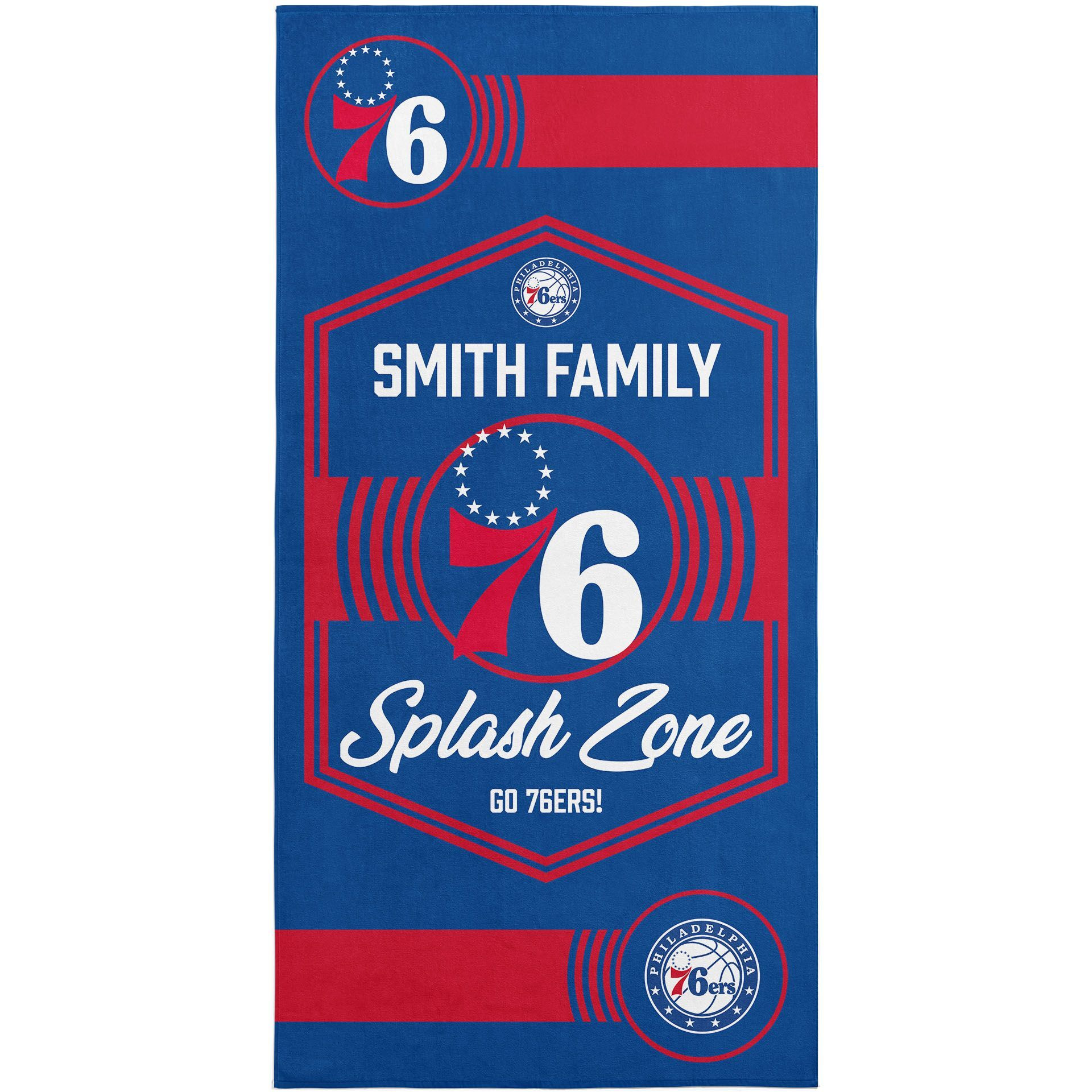NBA Philadelphia 76ers Dominion Personalized Beach Towel 3060 Inches