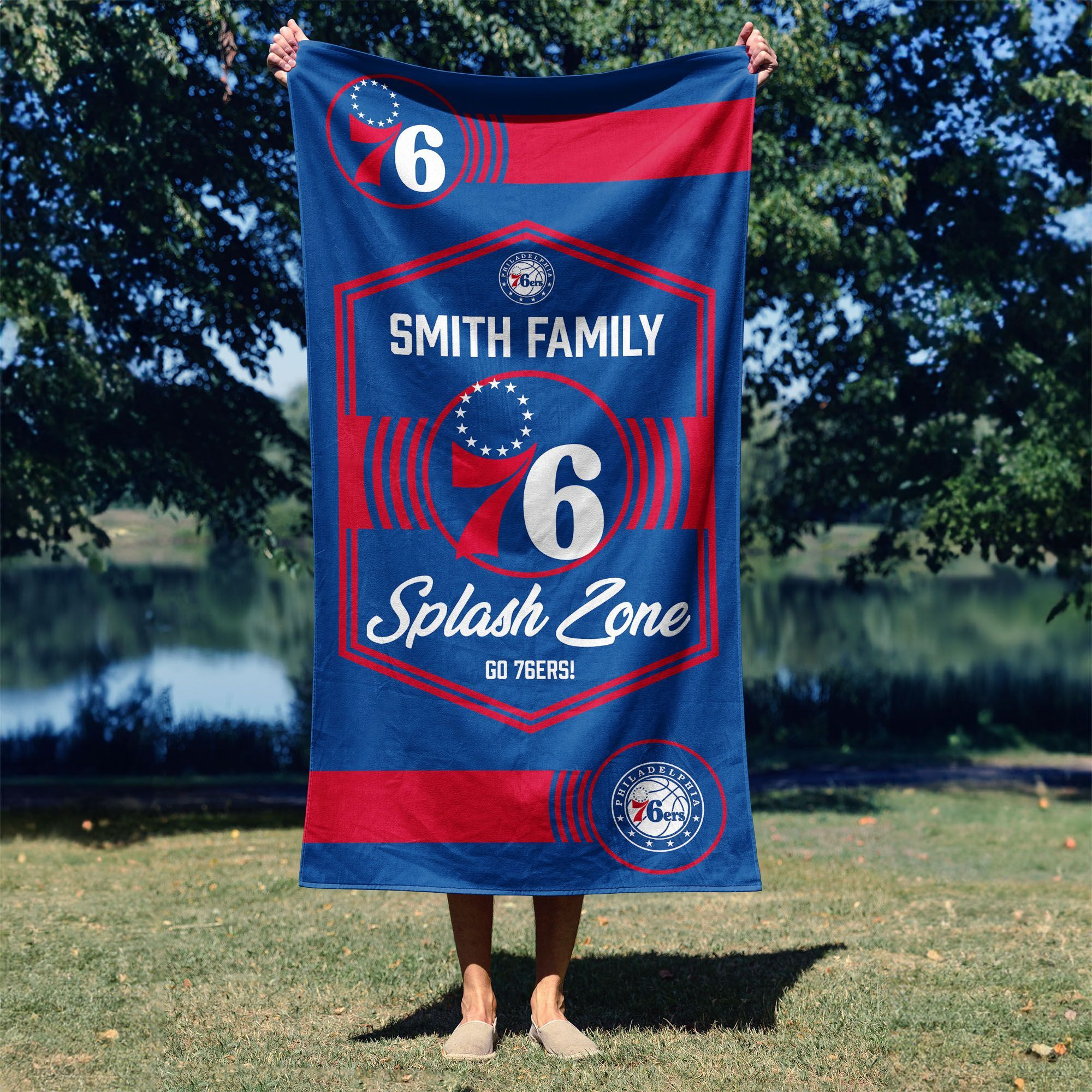 NBA Philadelphia 76ers Dominion Personalized Beach Towel 3060 Inches