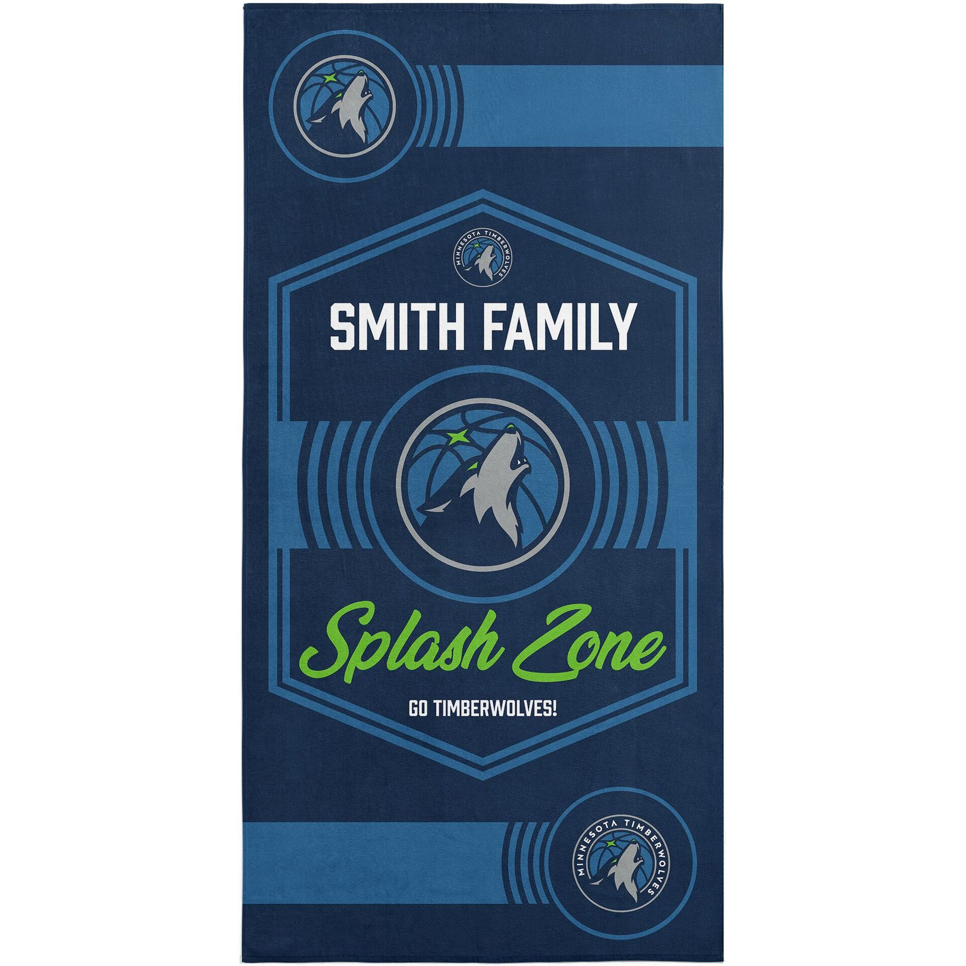 NBA Minnesota Timberwolves Dominion Personalized Beach Towel 3060 Inches