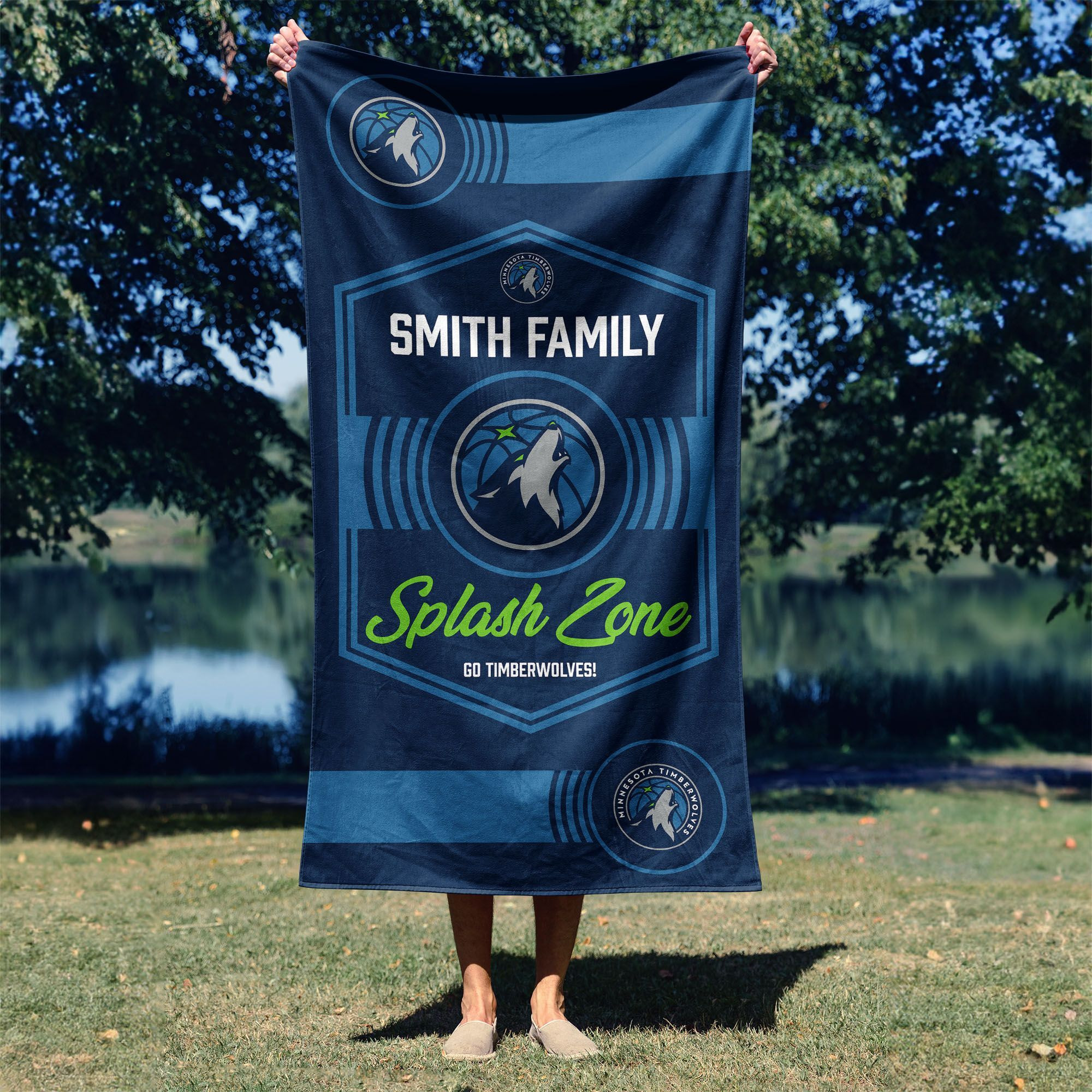 NBA Minnesota Timberwolves Dominion Personalized Beach Towel 3060 Inches