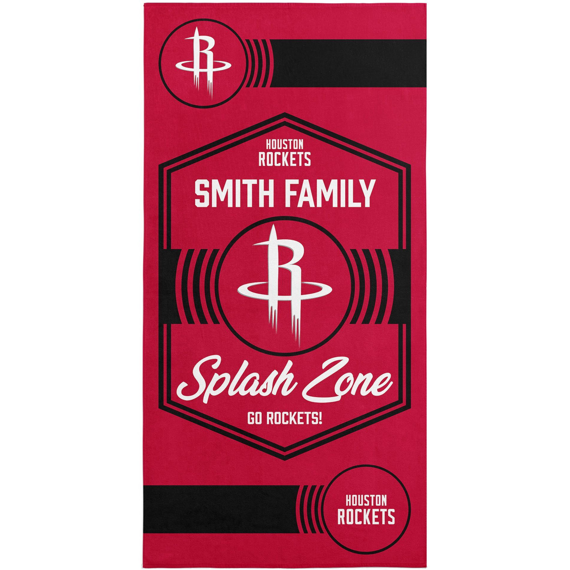 NBA Houston Rockets Dominion Personalized Beach Towel 3060 Inches