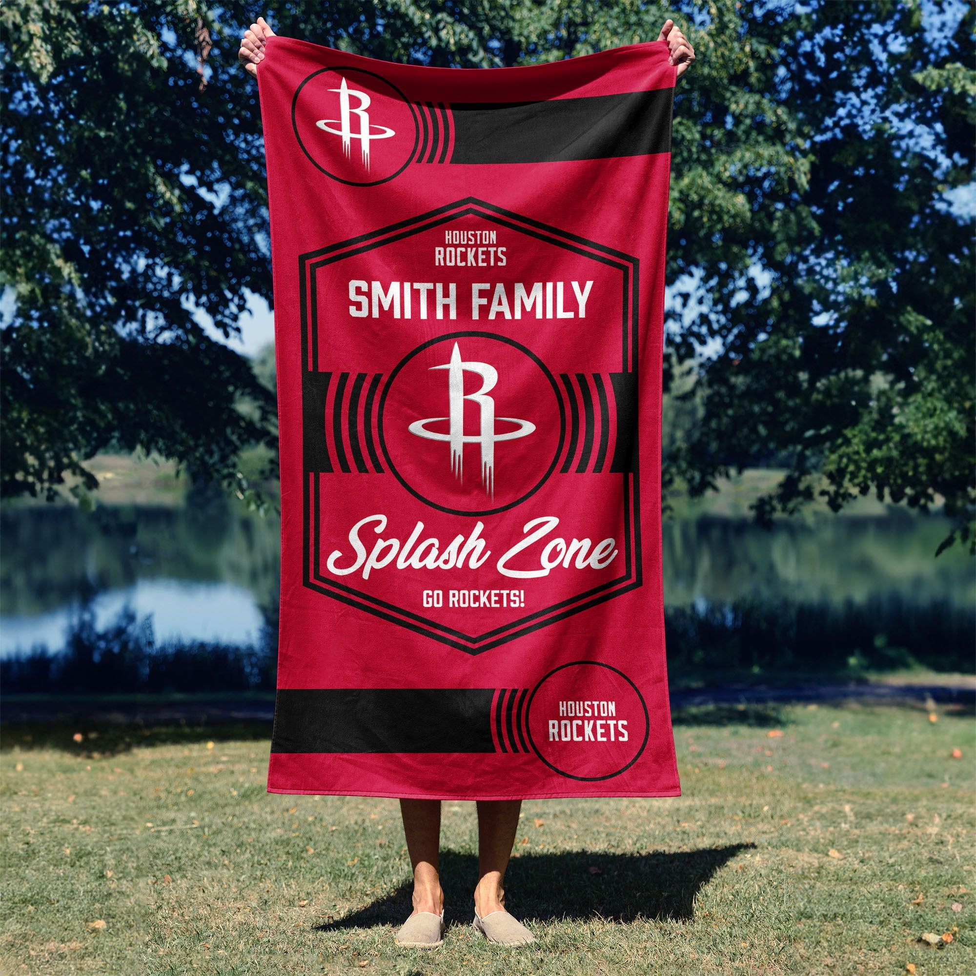 NBA Houston Rockets Dominion Personalized Beach Towel 3060 Inches