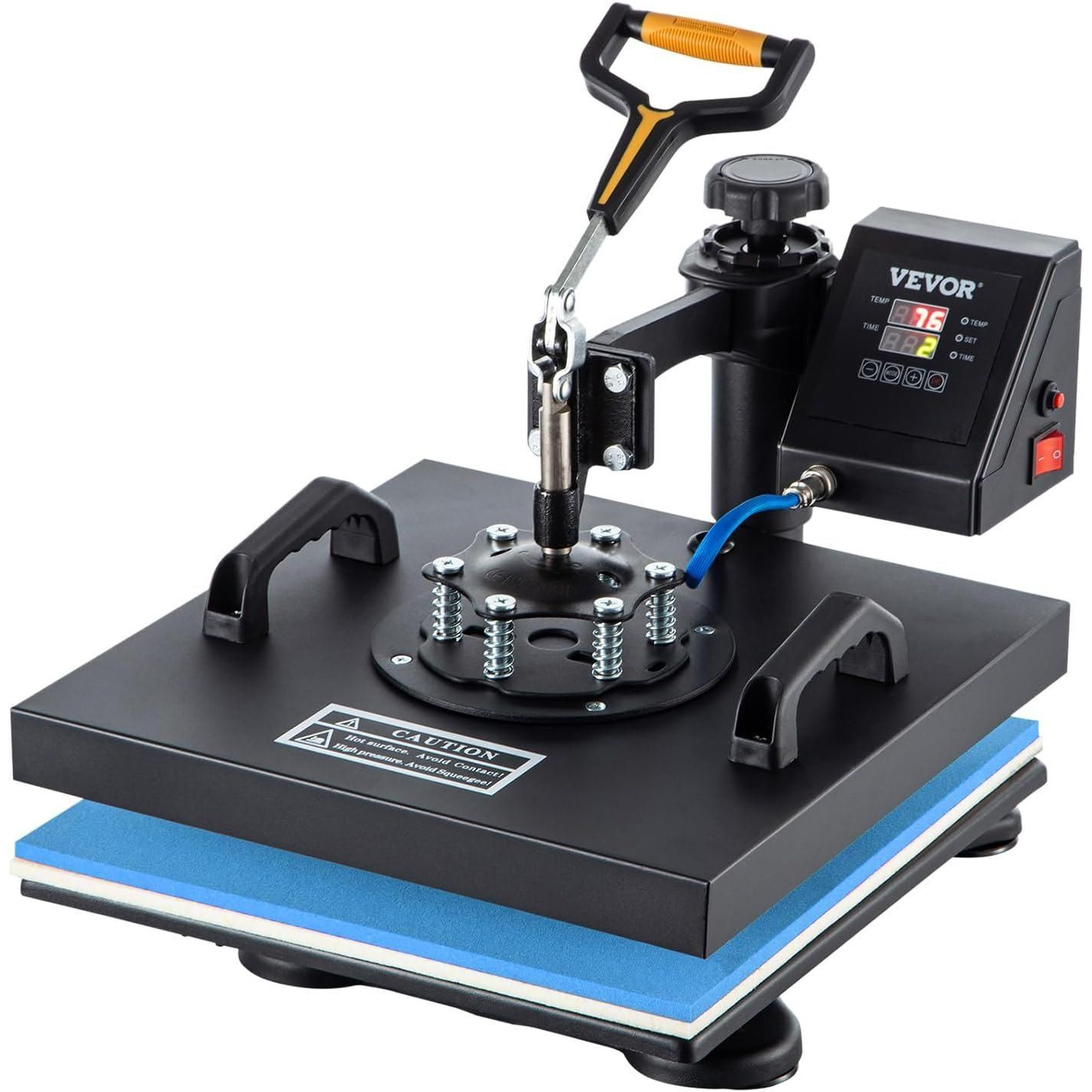 VEVOR Heat Press Machine, 6 in 1 Combo Heat Press, 15" x 15" Heat Transfer Machine 360-Degree Swing Away Digital Shirt Printing, Multi-function Heat Transfer Sublimation for T Shirts Hat Mug Plate Cap