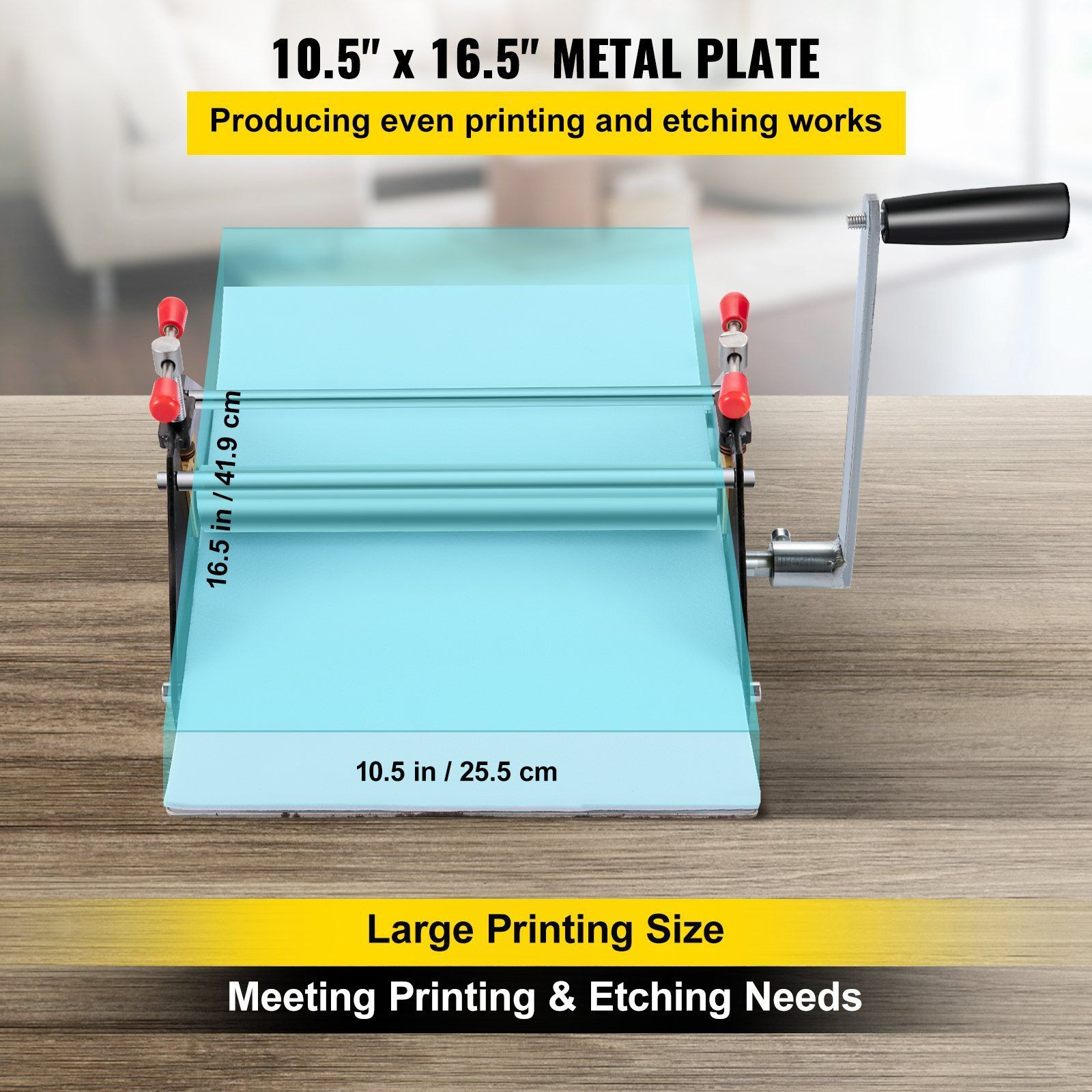 VEVOR Basic Etching Press, All Metal Construction Etching Press, Professional Printmaking Press for Monotype Printmaking and Etching, Printing Size 11&quotL x 10&quotW x 6.8&quotH