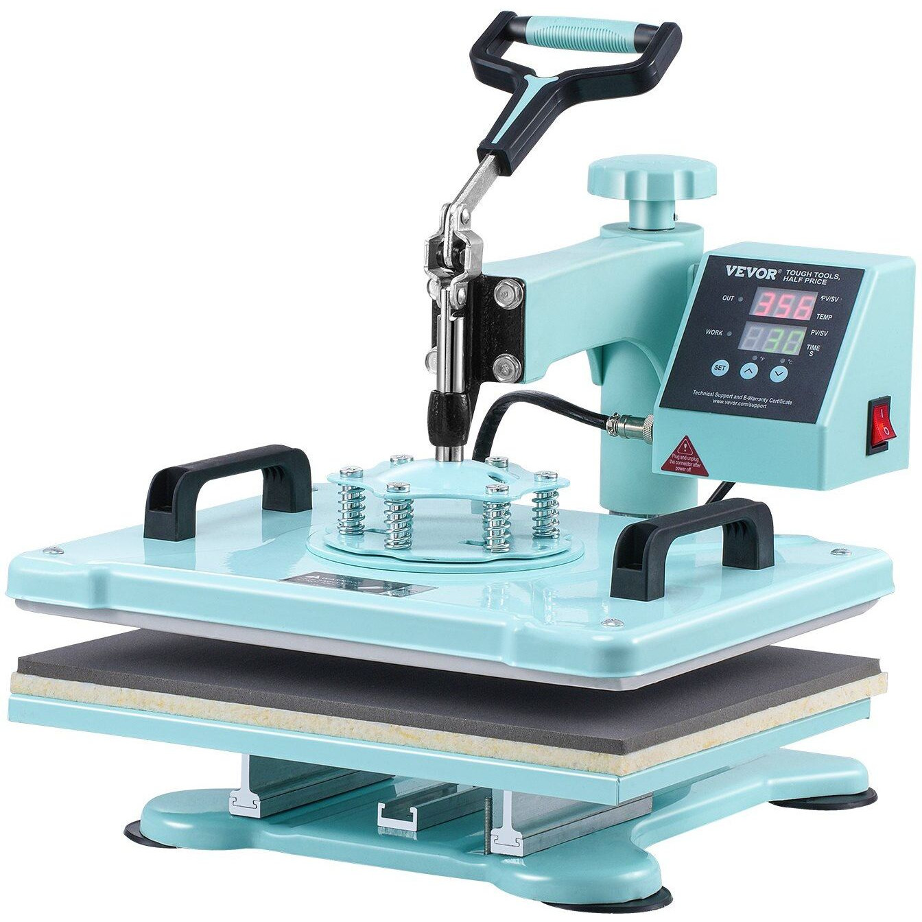 Heat Press Machine 12x15 in 5 in 1 with 30oz Tumbler Press T-Shirts Green