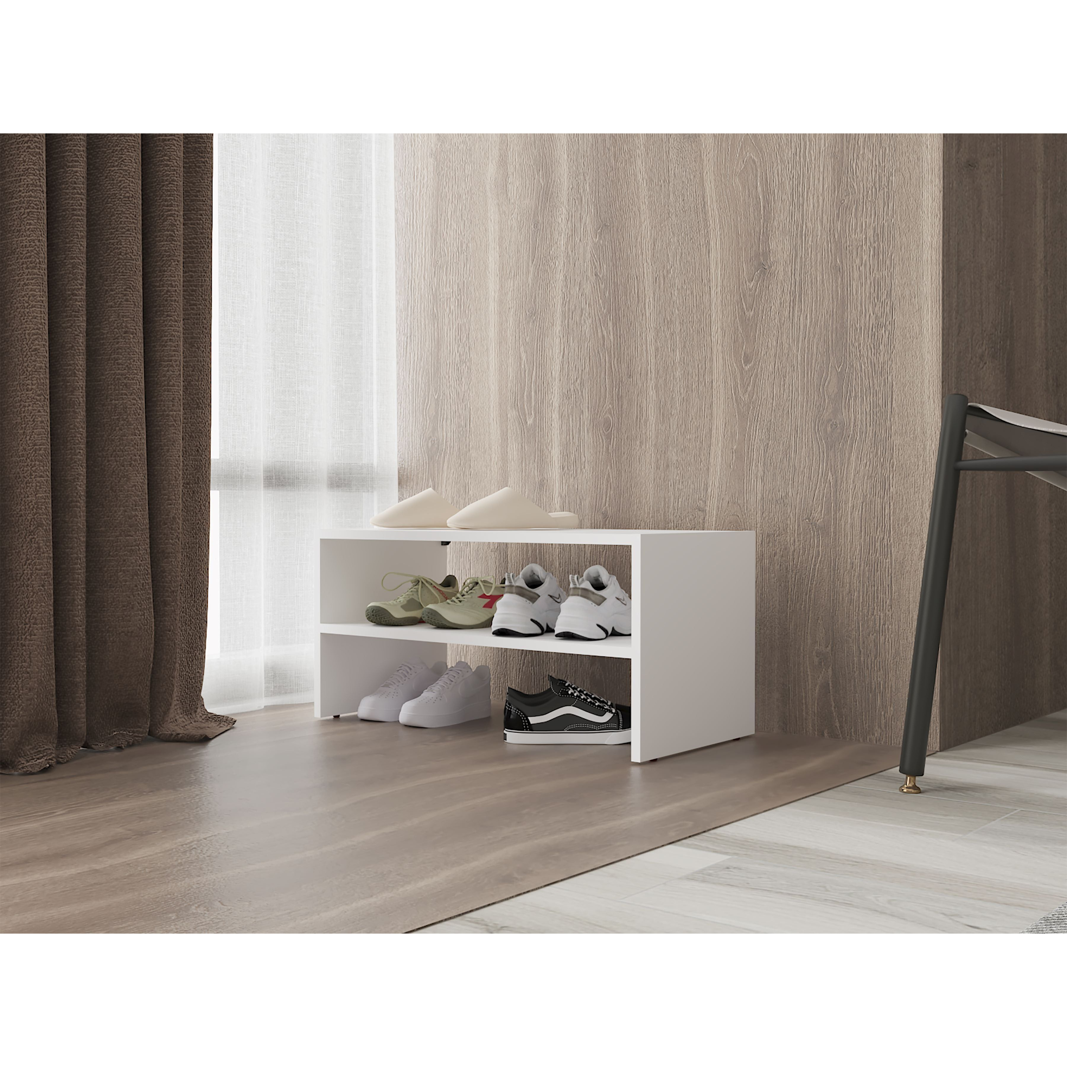 Stackable Shoe Rack Howard Compact Storage with Two Shelves