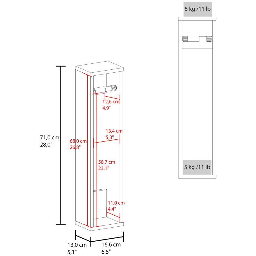 Toliet Paper Holder Magna, Bathroom, White