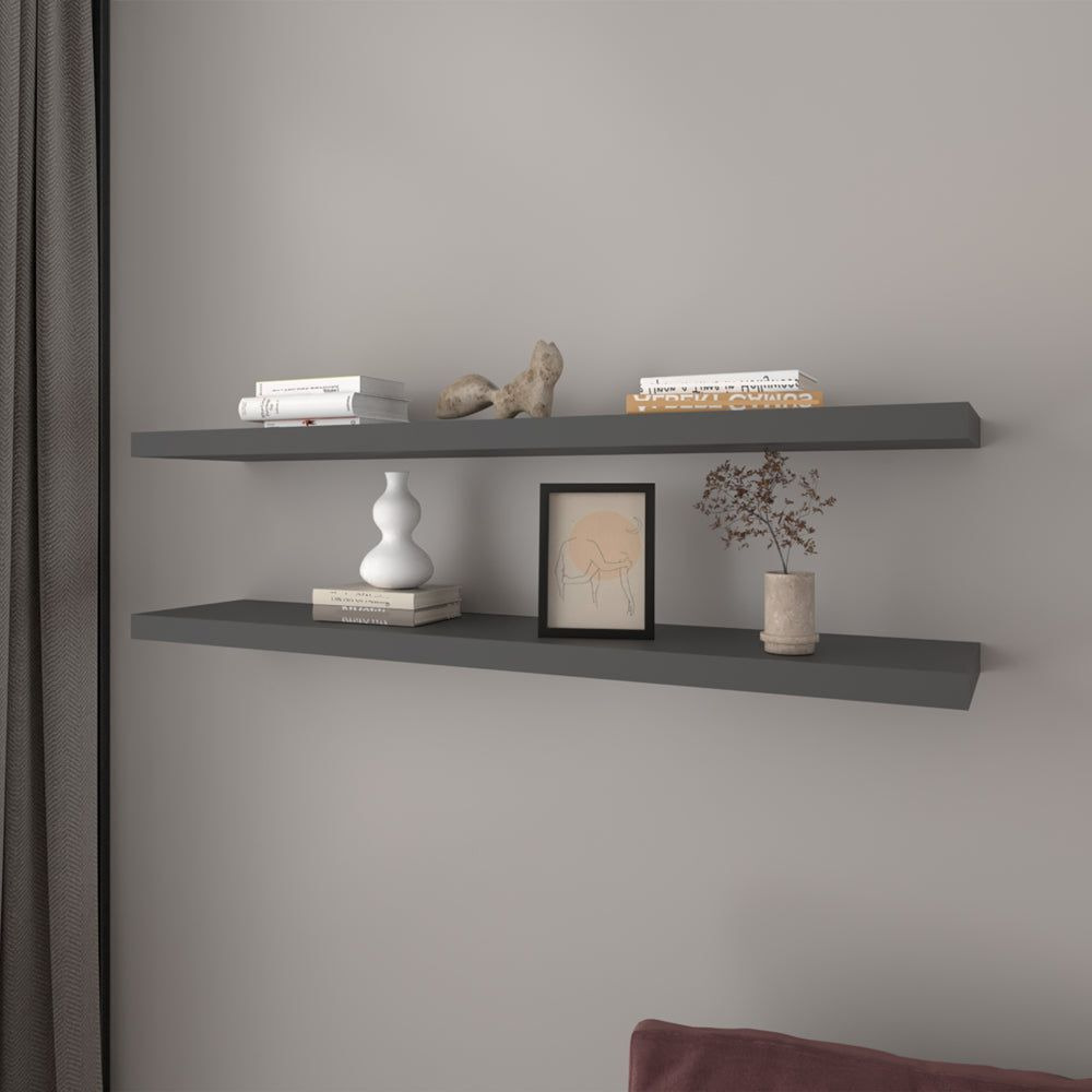 Floating Shelf Lyle, Living Room, Matt Gray