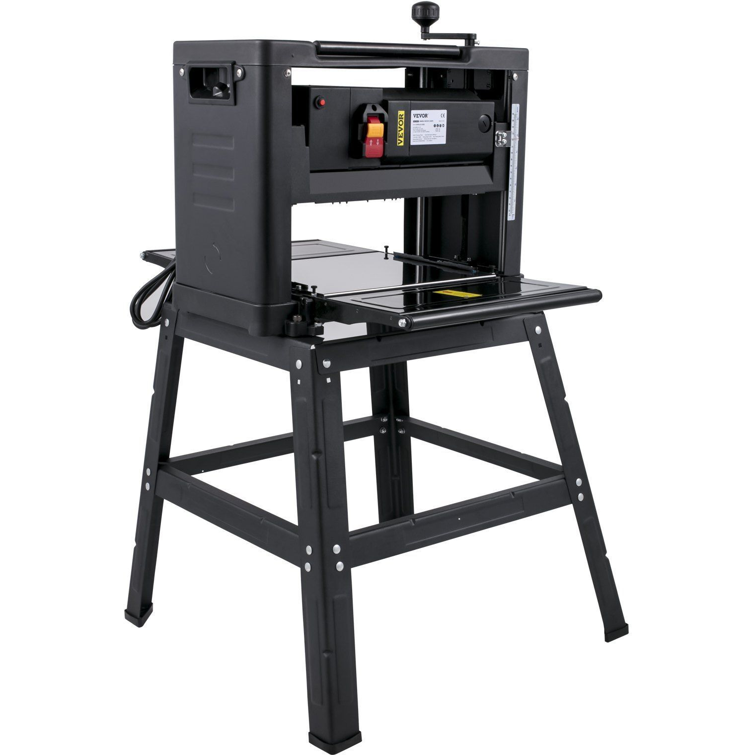 VEVOR Benchtop Planer, 13" Thickness Planer, 1800W 8000RPM Woodworking Planer, 6m/min Planing Speed W/ Iron Stand Dust Exhaust