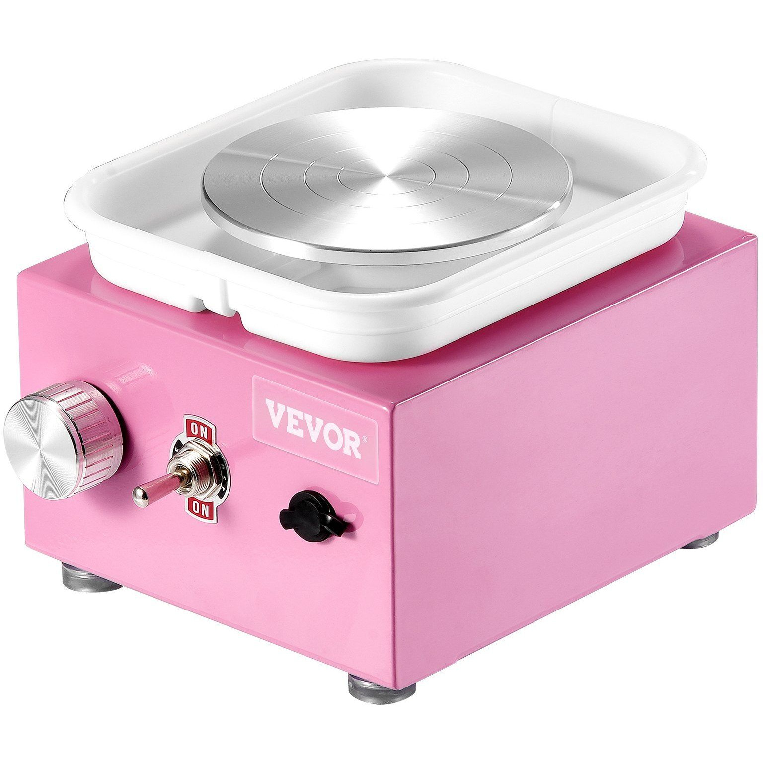 VEVOR Mini Pottery Wheel Electric Ceramic Wheel Machine 0-320RPM Speed Pink