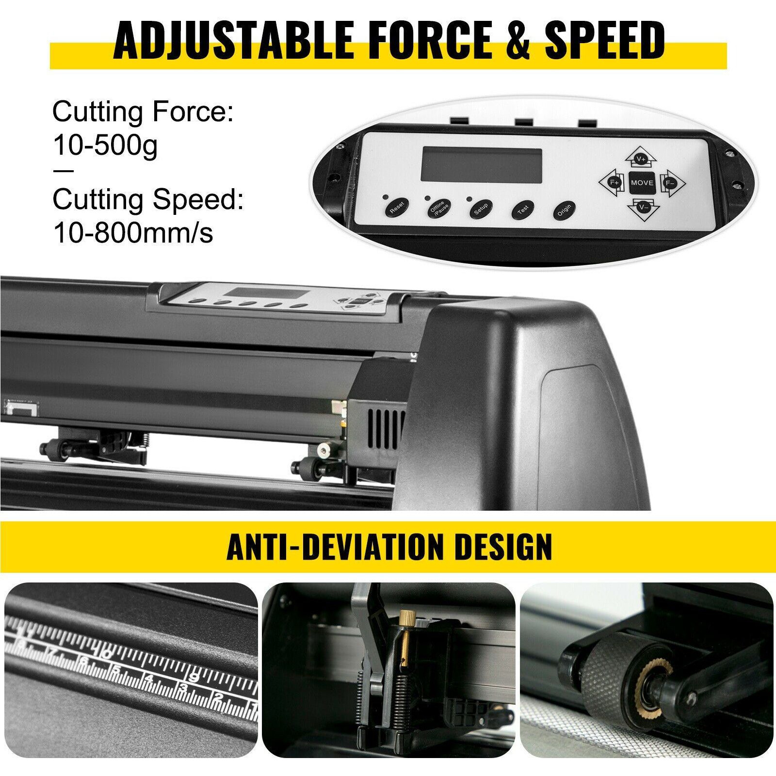 15&quotx15" Heat Press 6 In 1 Sublimation Machine + 53" Vinyl Cutter/plotter Cutting