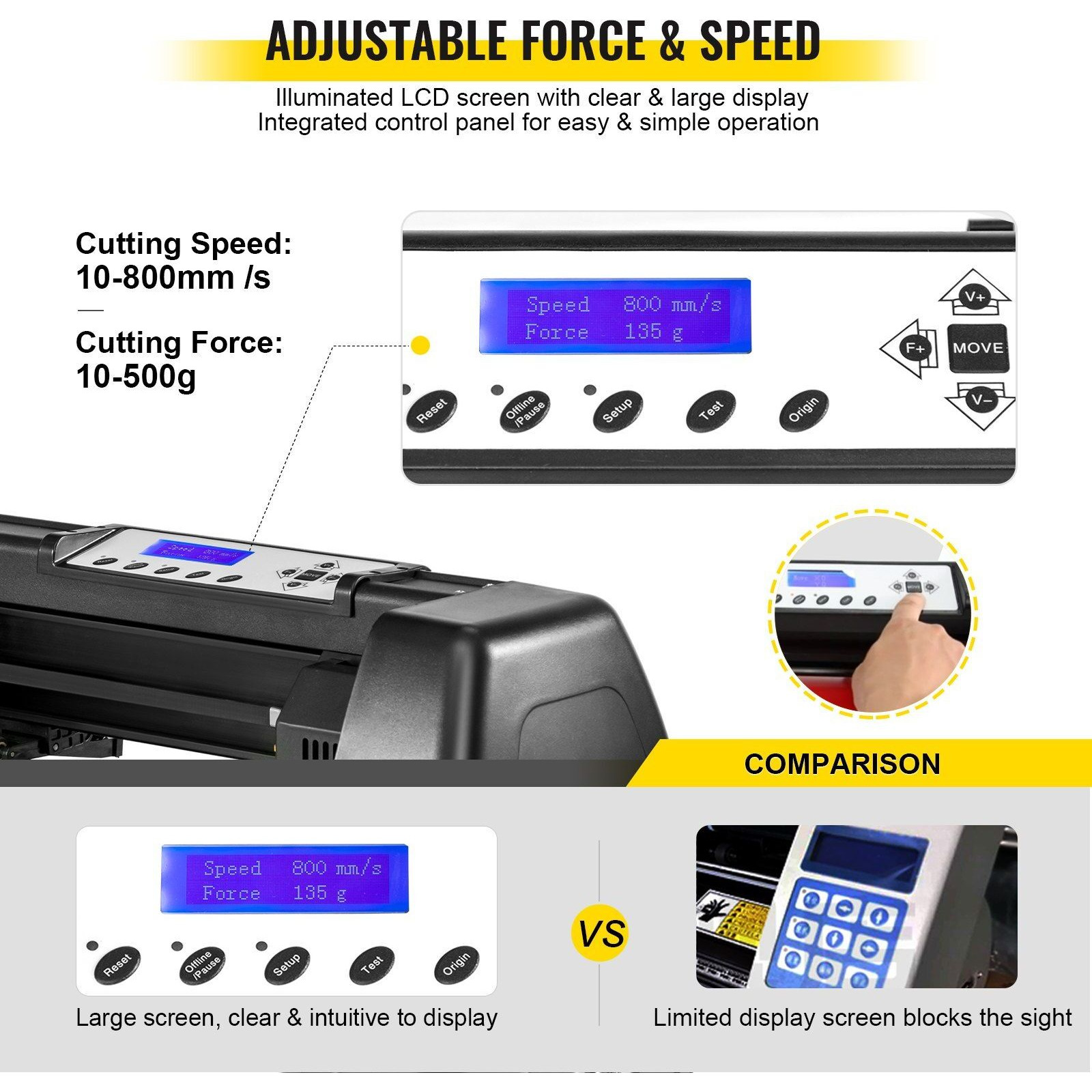 8 In 1 Heat Press 15&quotx15" Sublimation Machine + 53" Vinyl Cutter/plotter Cutting