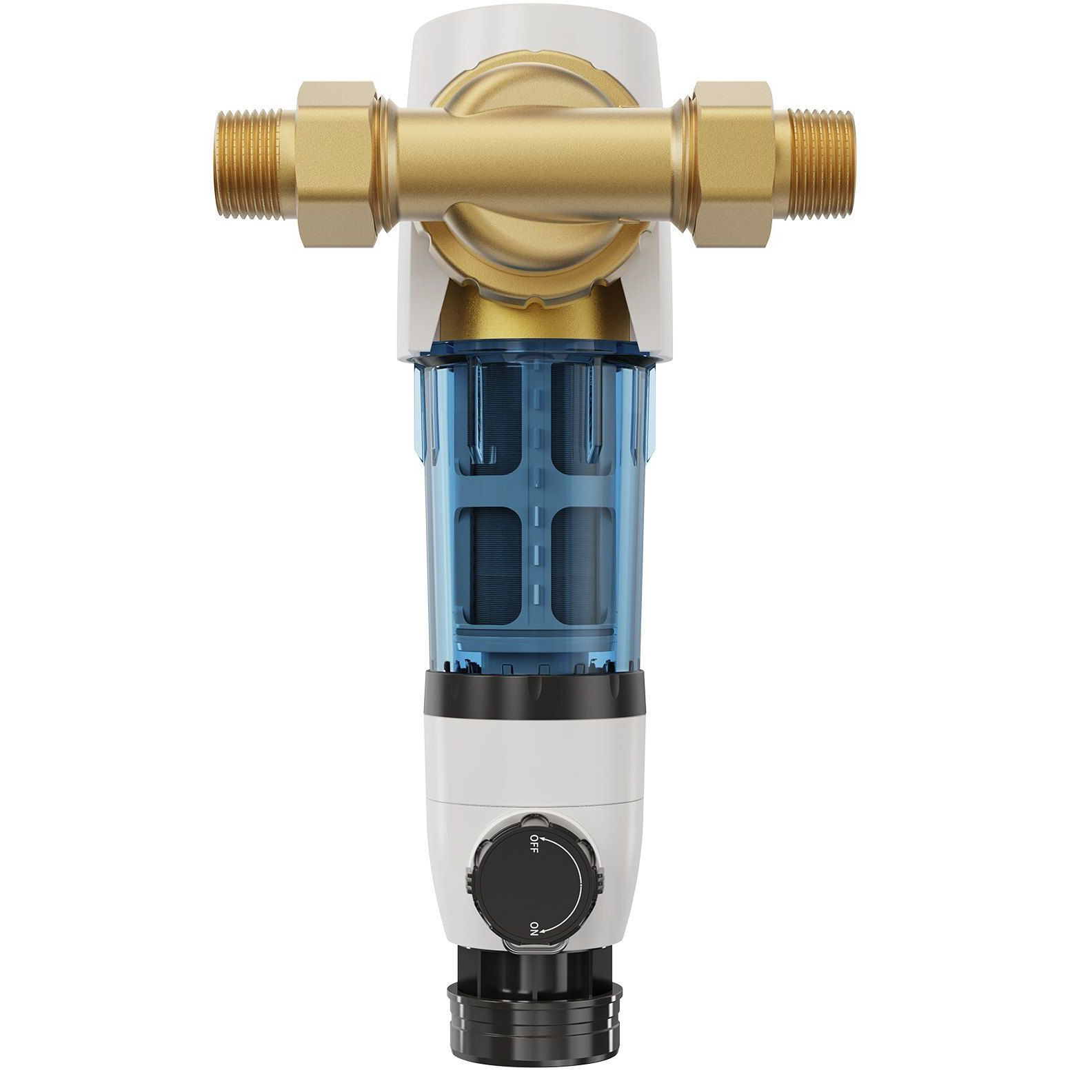 VEVOR Spin Down Filter, 40 Micron Whole House Sediment Filter for Well Water, 3/4" MNPT, 4 T/H High Flow Rate, for Whole House Water Filtration Systems, Well Water Sediment Filter