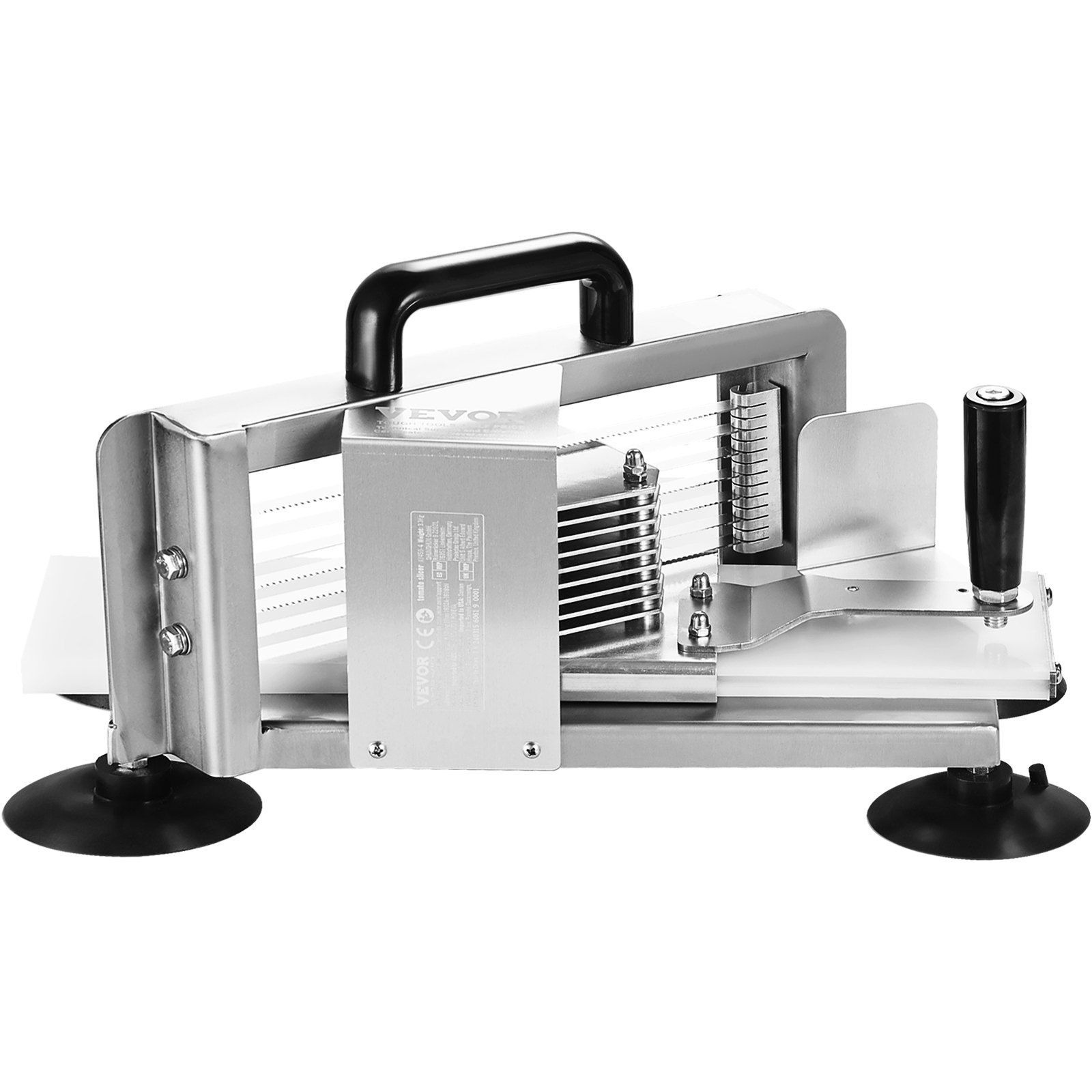 VEVOR Commercial Tomato Slicer, 3/16 inch Tomato Cutter Slicer, Stainless Steel Heavy Duty Tomato Slicer Machine, Manual Tomato Slicer with Non-slip Feet, for Cutting Tomatoes, Cucumbers, Bananas