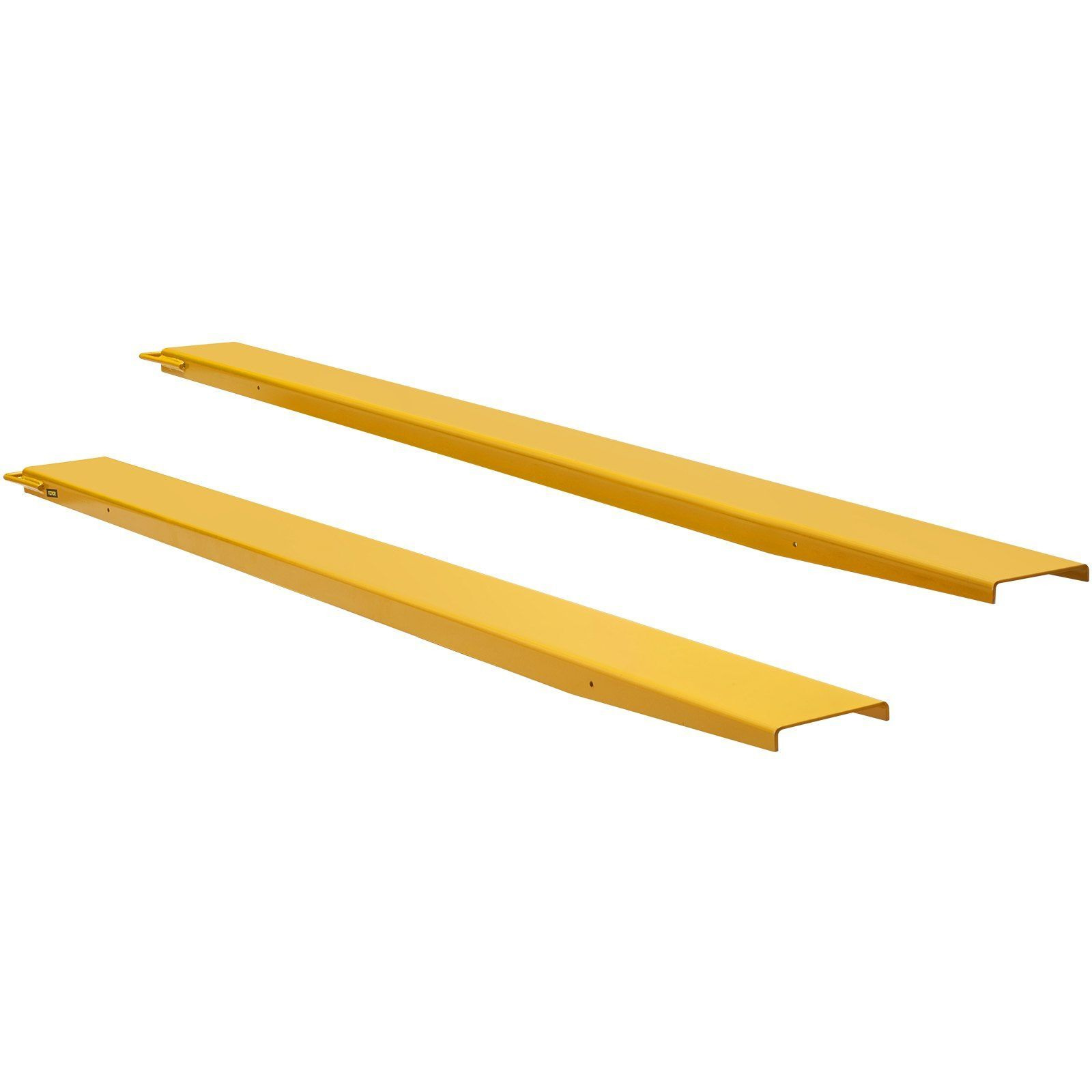 VEVOR Pallet Fork Extensions, 96" Length 6.5" Width, Heavy Duty Carbon Steel Fork Extensions for Forklifts, 1 Pair Forklift Extensions, Industrial Forklift Fork Attachments for Forklift Truck, Yellow