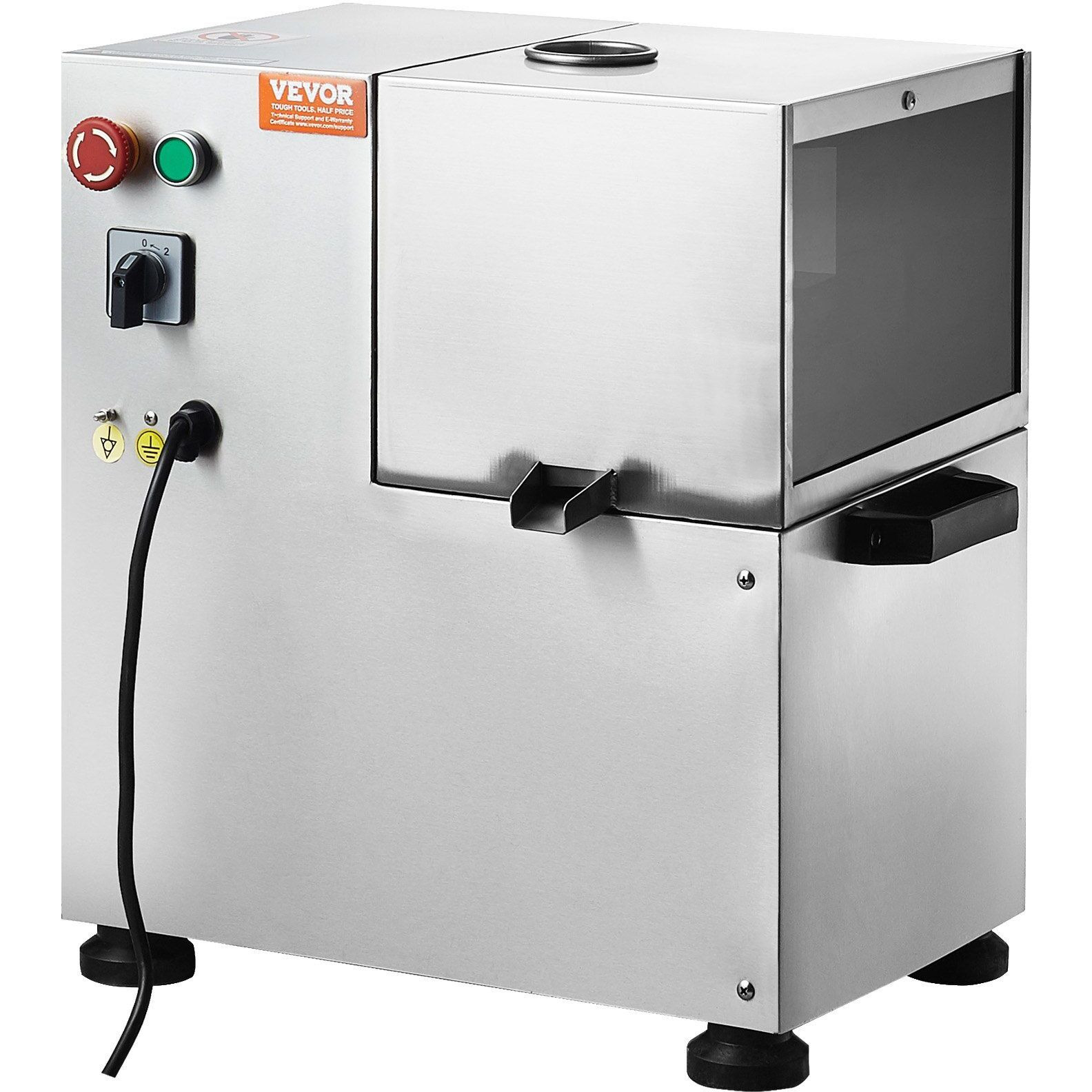 VEVOR Electric Sugar Cane Juicer, 800W Sugarcane Juicer Machine with 661LBS/H High Output, 4 Stainless Steel Roller, Auto Roller Pressure Adjustment Sugarcane Juice Press Extractor for Home/Commercial