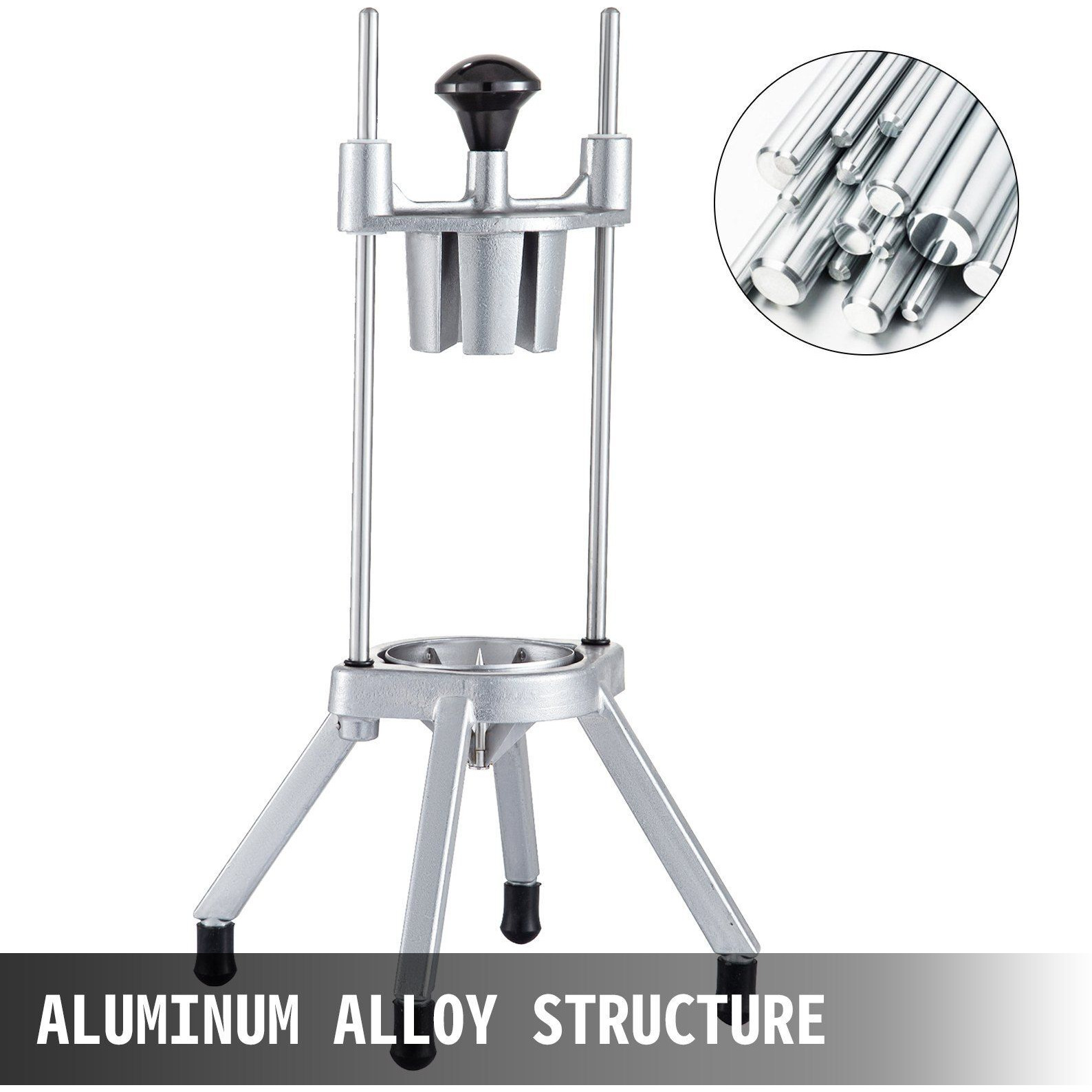 VEVOR 8-Section Commercial Easy Wedger Stainless Steel Blade Fruit Lime Slicer, Lemon Cutter 8 Wedges for Bar Restaurant