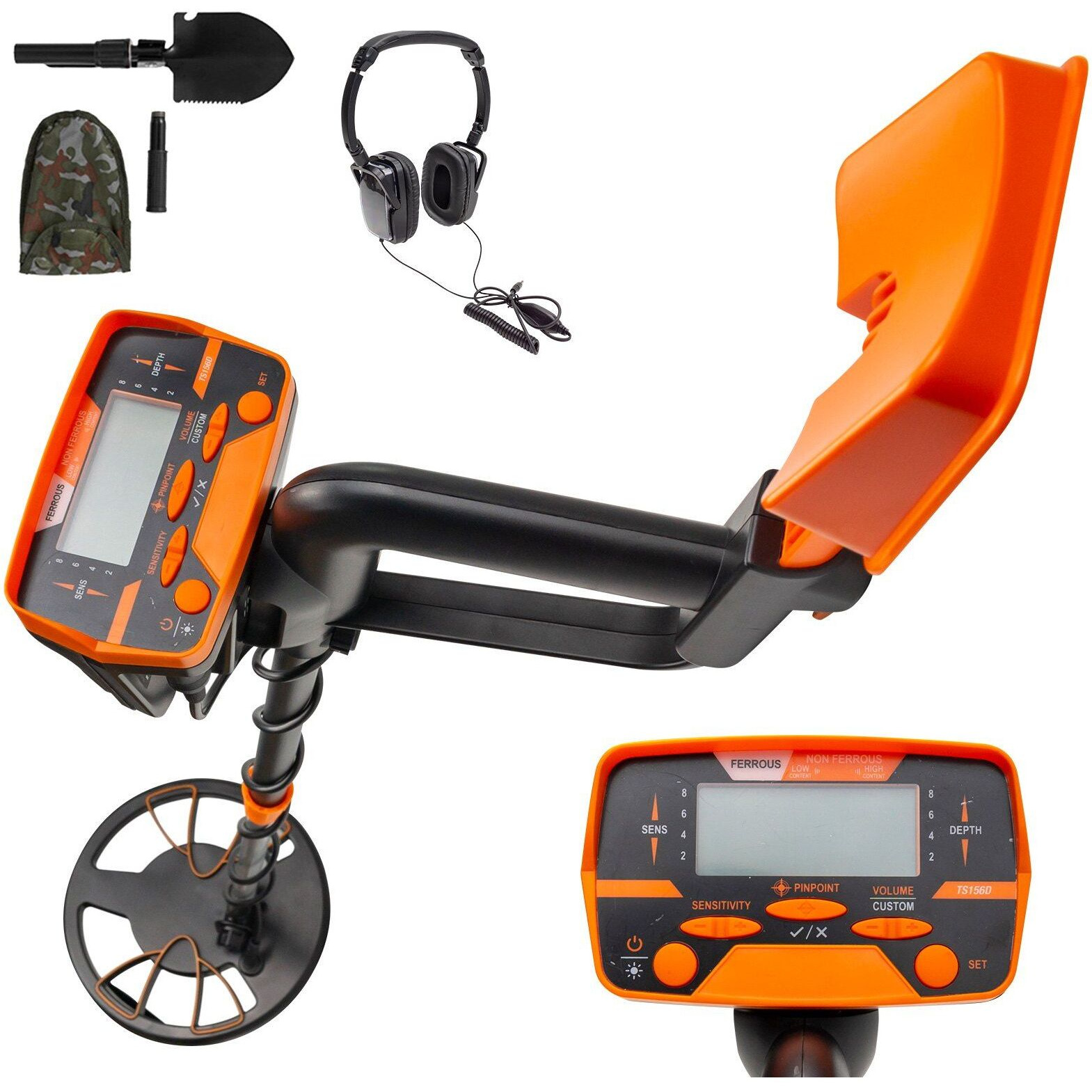 VEVOR Metal Detector Waterproof Disc Metal detectors Underwater Underground high Accuracy LCD Display Metal Detector for Adults and Children Headphone Automatic Detector (Yellow 3010)