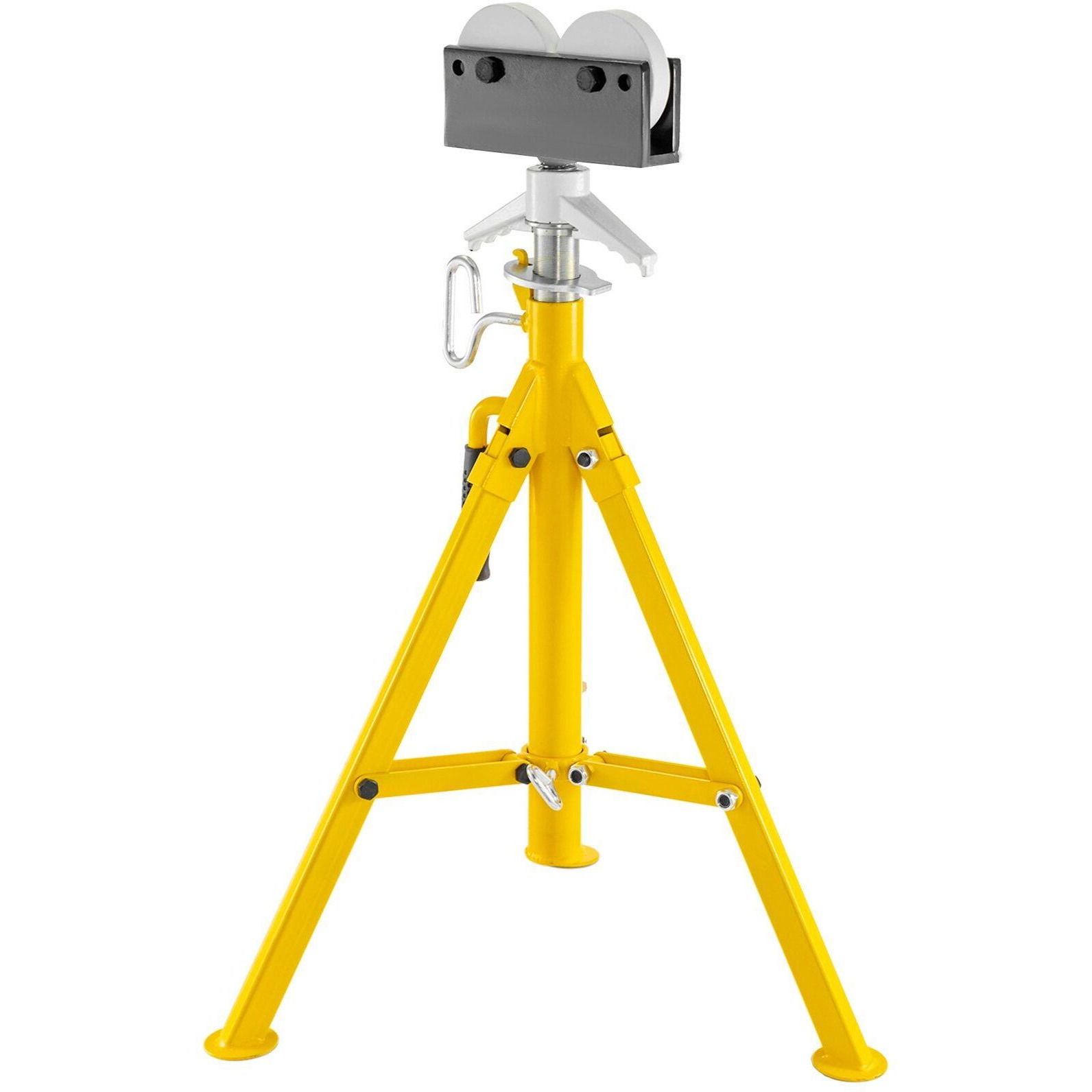 VEVOR 0.5-12 inch Roller Pipe Stand Adjustable Height 32"-55" Pipe 2500Lb Capacity Jack Stands Folding Portable High Folding Pipe Stand with Roller Head Fold A Trailer Jacks