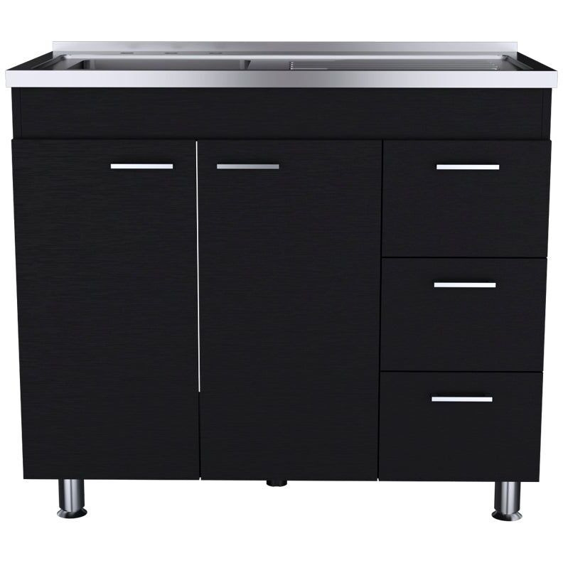 Utility Sink Cabinet Telford, Kitchen, Black
