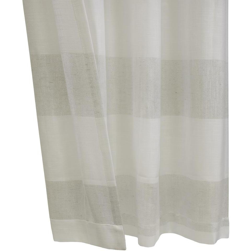Paraiso Sheer Grommet Curtain Panel 52 x 95 in Ivory Grey