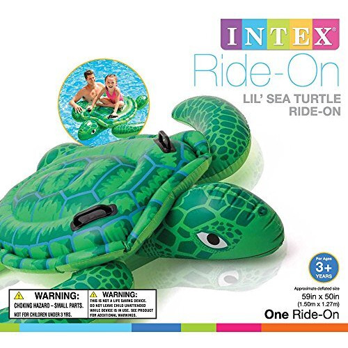 Intex Lil' Sea Turtle Ride-On, 59"" X 50"", For Ages 3+