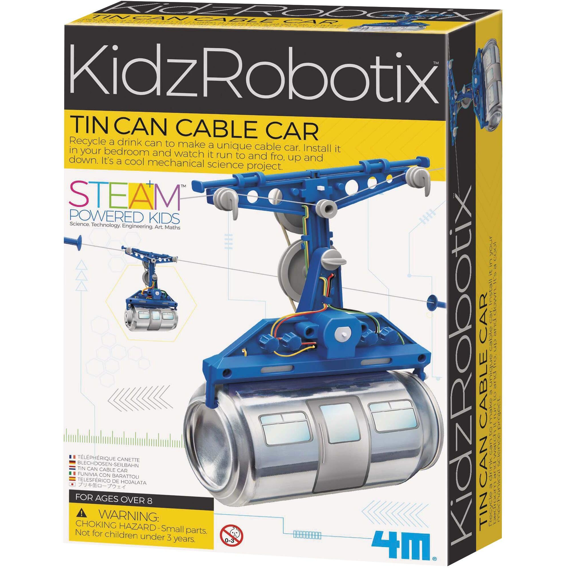 4M Tin Can Cable Car, Diy Mechanical Engineering - Stem Toys Science Gondola Educational Gift For Kids & Teens, Girls & Boys