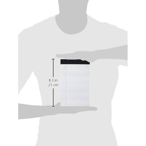 School Smart Junior Legal Pad, 5 X 8 Inches, 50 Sheets Each, White, Pack Of 12 - 027445