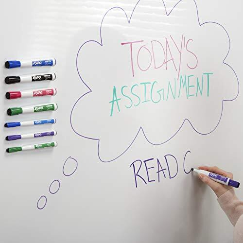 Expo 1944728 Magnetic Dry Erase Markers With Eraser, Chisel Tip, Assorted, 4-Count