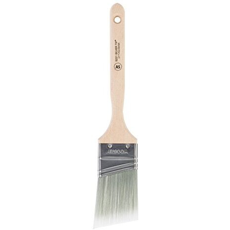 Wooster Brush 5221-2 Tip Angle Sash Paintbrush, 2-Inch, 2 Inch, White,Silver