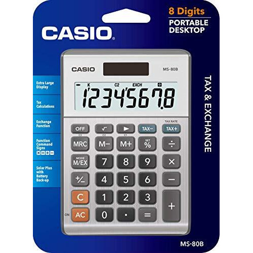 Casio Ms-80B Standard Function Desktop Calculator,Black