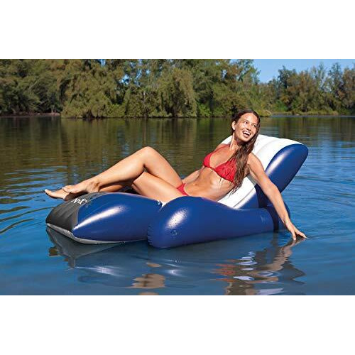Intex Floating Recliner Inflatable Lounge, 71In X 53In, Multicolor