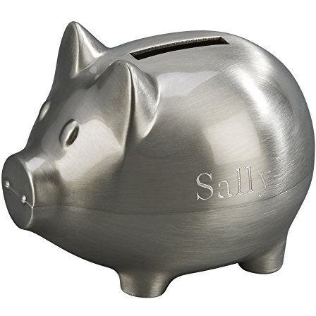 Pig Bank, Small, Pewter Finish. [Electronics]