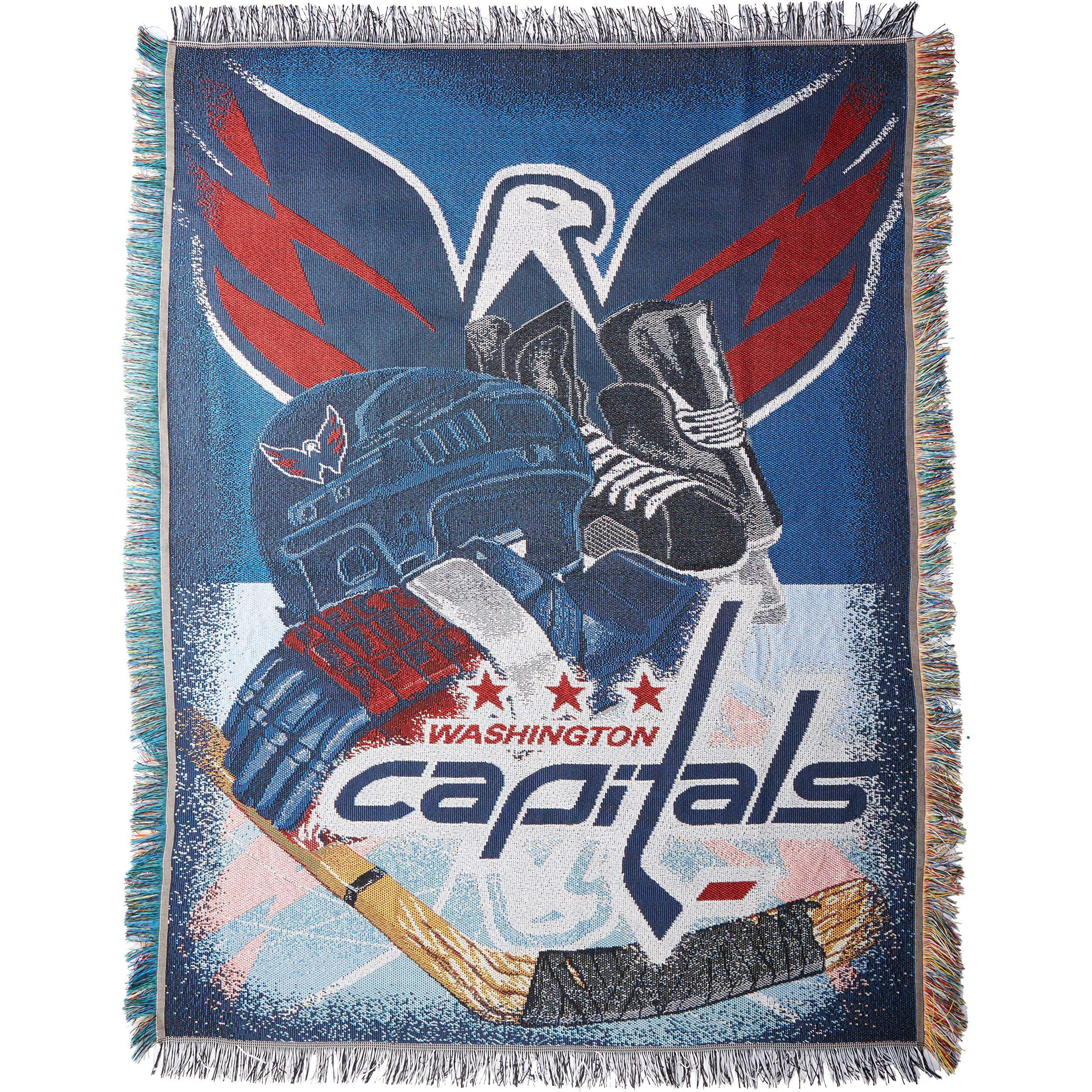 Northwest Nhl Washington Capitals Unisex-Adult Woven Tapestry Throw Blanket, 48"" X 60"", Home Ice Advantage
