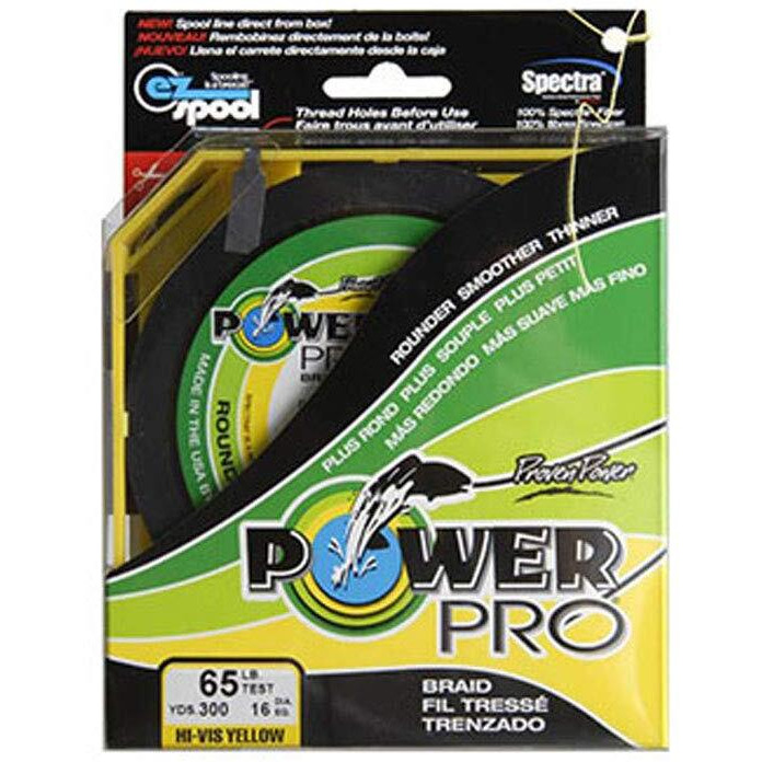 Power Pro Spectra Fiber Braided Fishing Line, Hi-Vis Yellow, 300Yd/15Lb