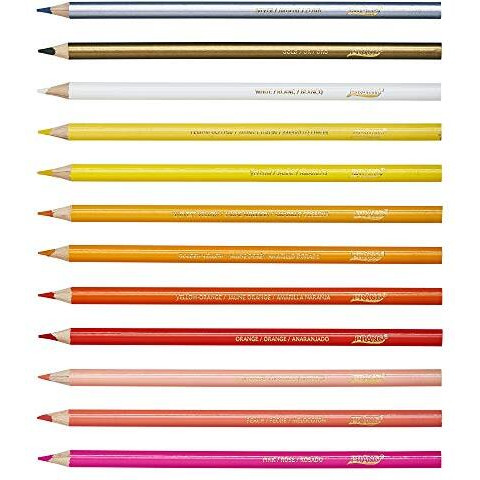 Prang Thick Core Colored Pencil Set, 3.3 Millimeter Cores, 7 Inch Length, 36 Pencils, Assorted Colors (22360)
