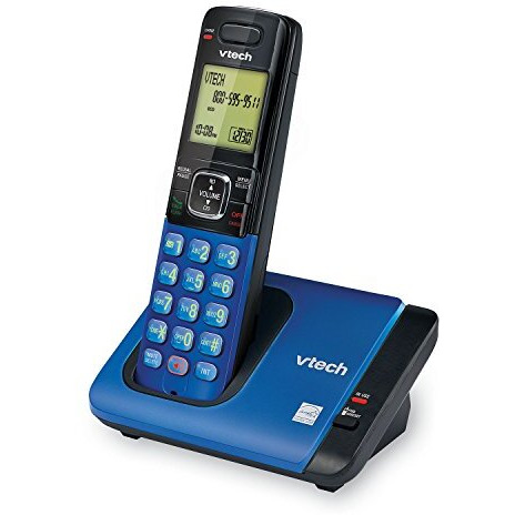 Vtech Cs6719-15 Dect 6.0 Phone With Caller Id/Call Waiting, 1 Cordless Handset, Blue