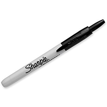 Sharpie 32701 Retractable Permanent Markers, Fine Point, Black, 12 Count