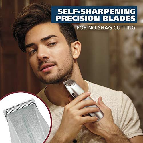 Wahl Beard Trimmer For Men - Battery Operated Facial Hair Grooming Set For Mustaches, Beard, Neckline, Light Detailing And Grooming With Bonus Battery Nose & Ear Hair Trimmer - Model 5537-420