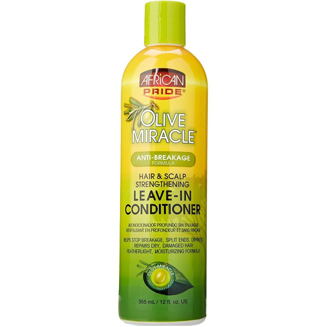 African Pride Olive Miracle Leave-In Conditioner, 12 Ounce