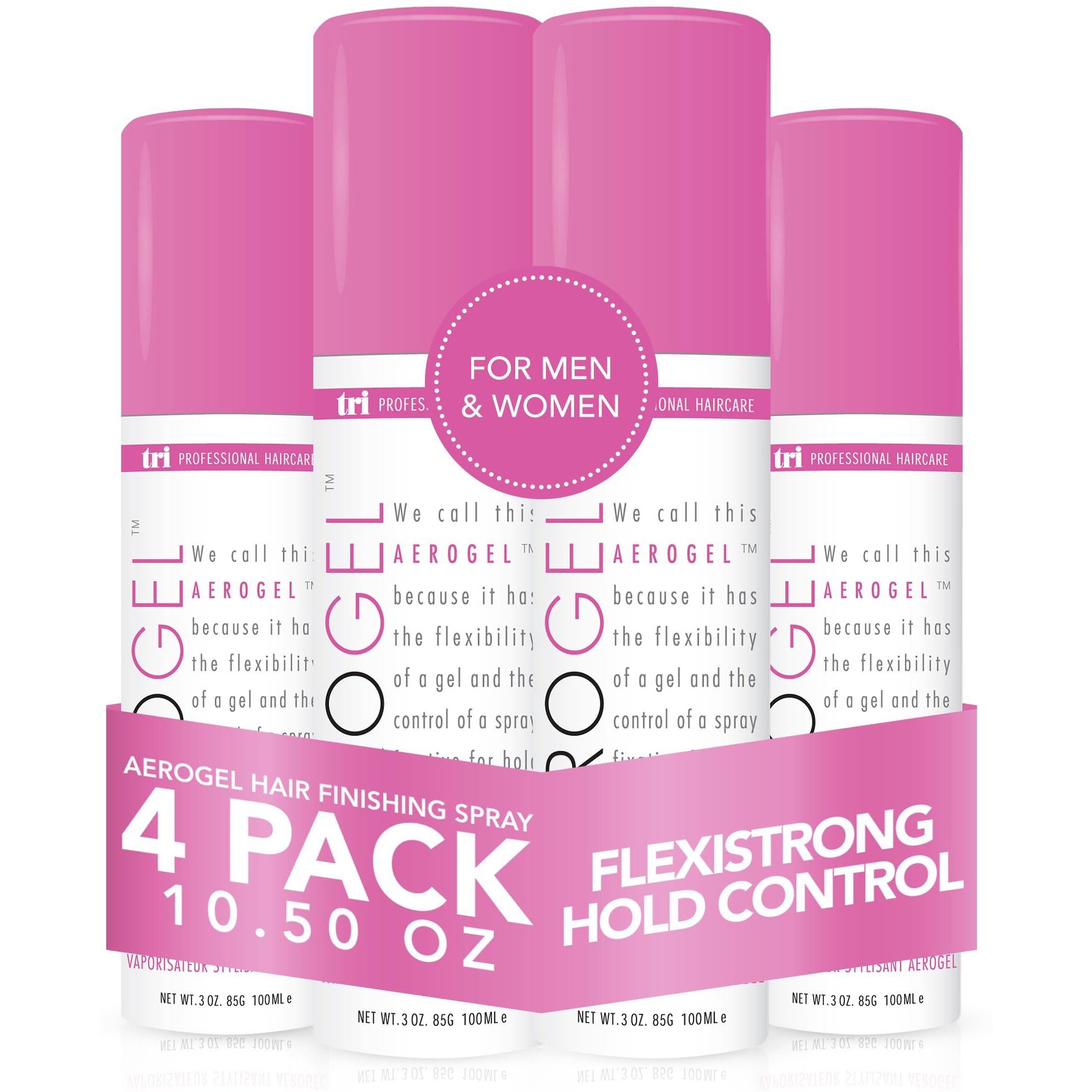 Tri Aerogel Hair Spray - Extra Hold, Free & Clear Hairspray For Women, Travel, Volume Fixer & Non-Sticky Essentials, Flexible Hold Bottle, Scented - (3Oz, Pack Of 1)